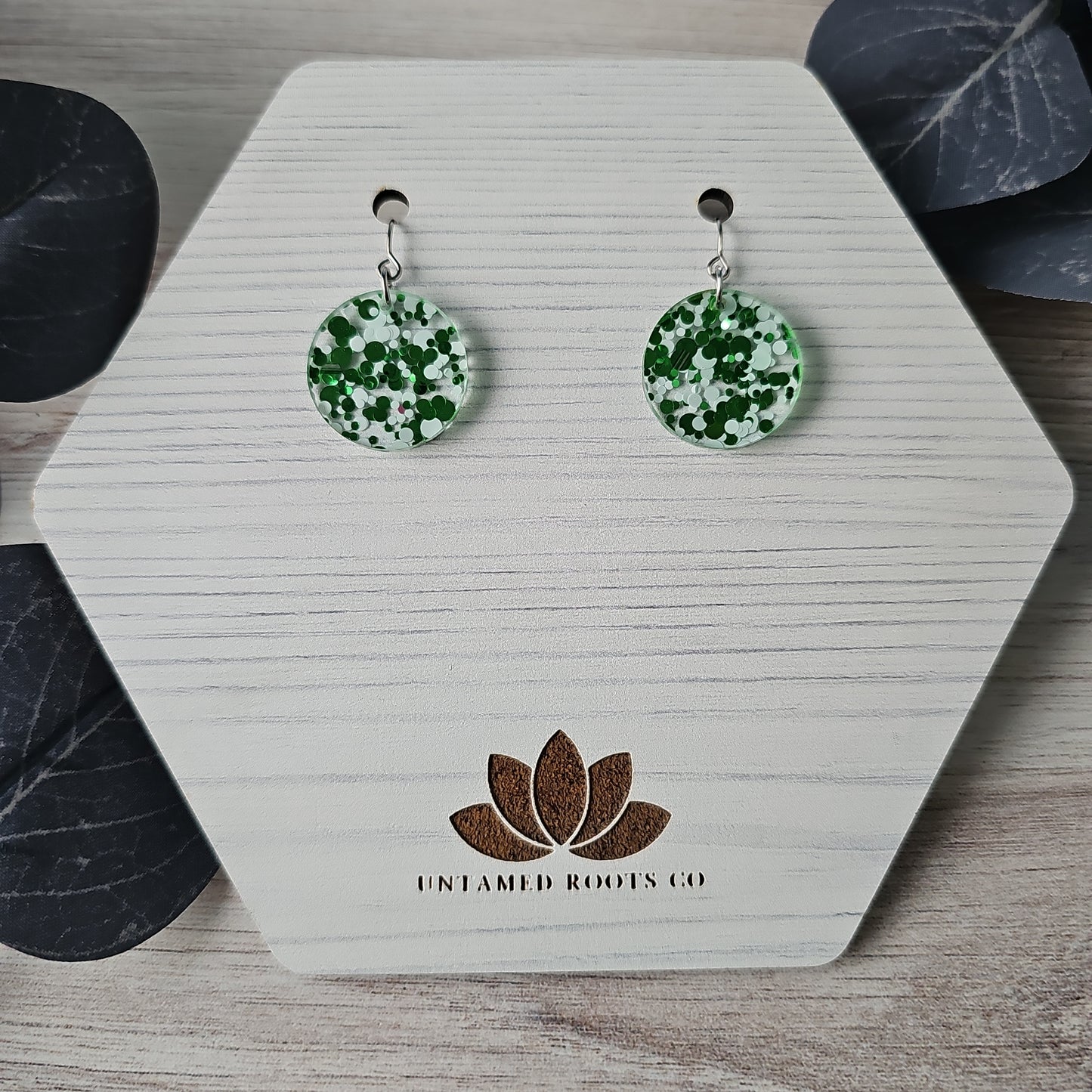 Green & White Polka Dot Earrings (8 styles)