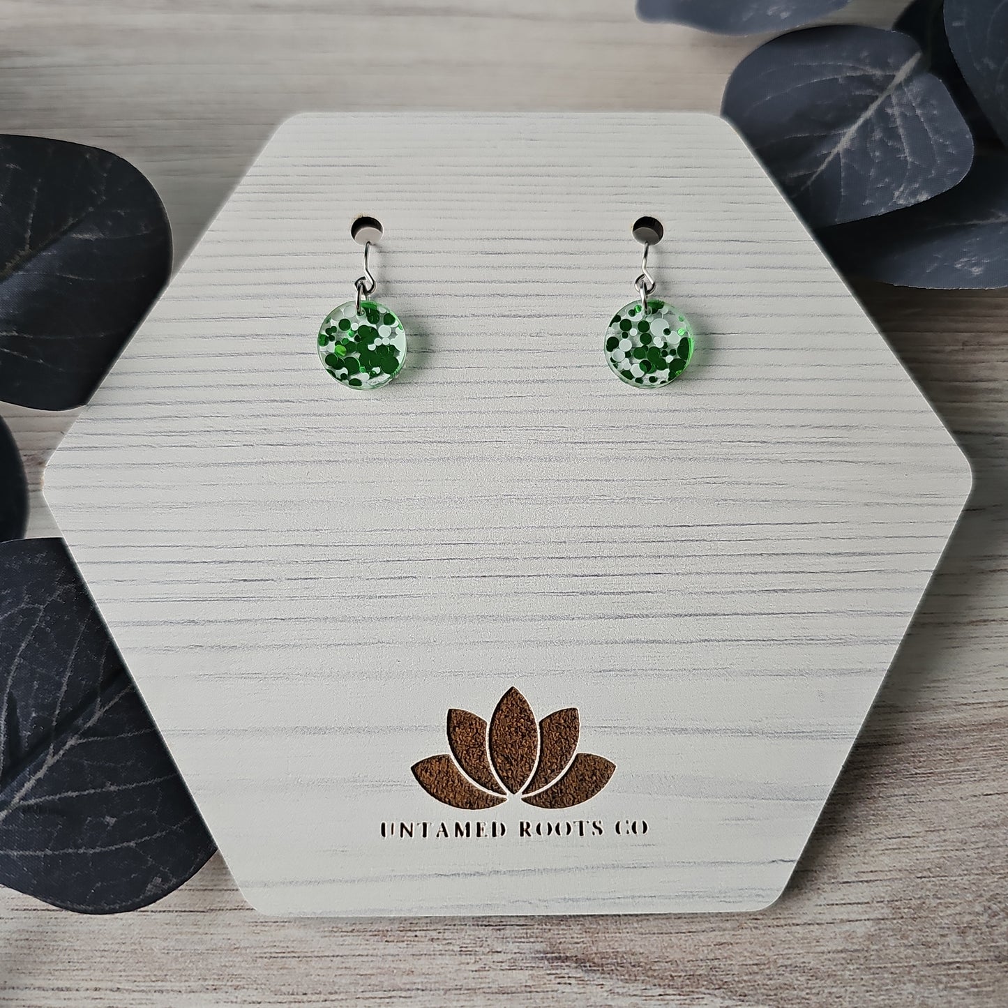 Green & White Polka Dot Earrings (8 styles)