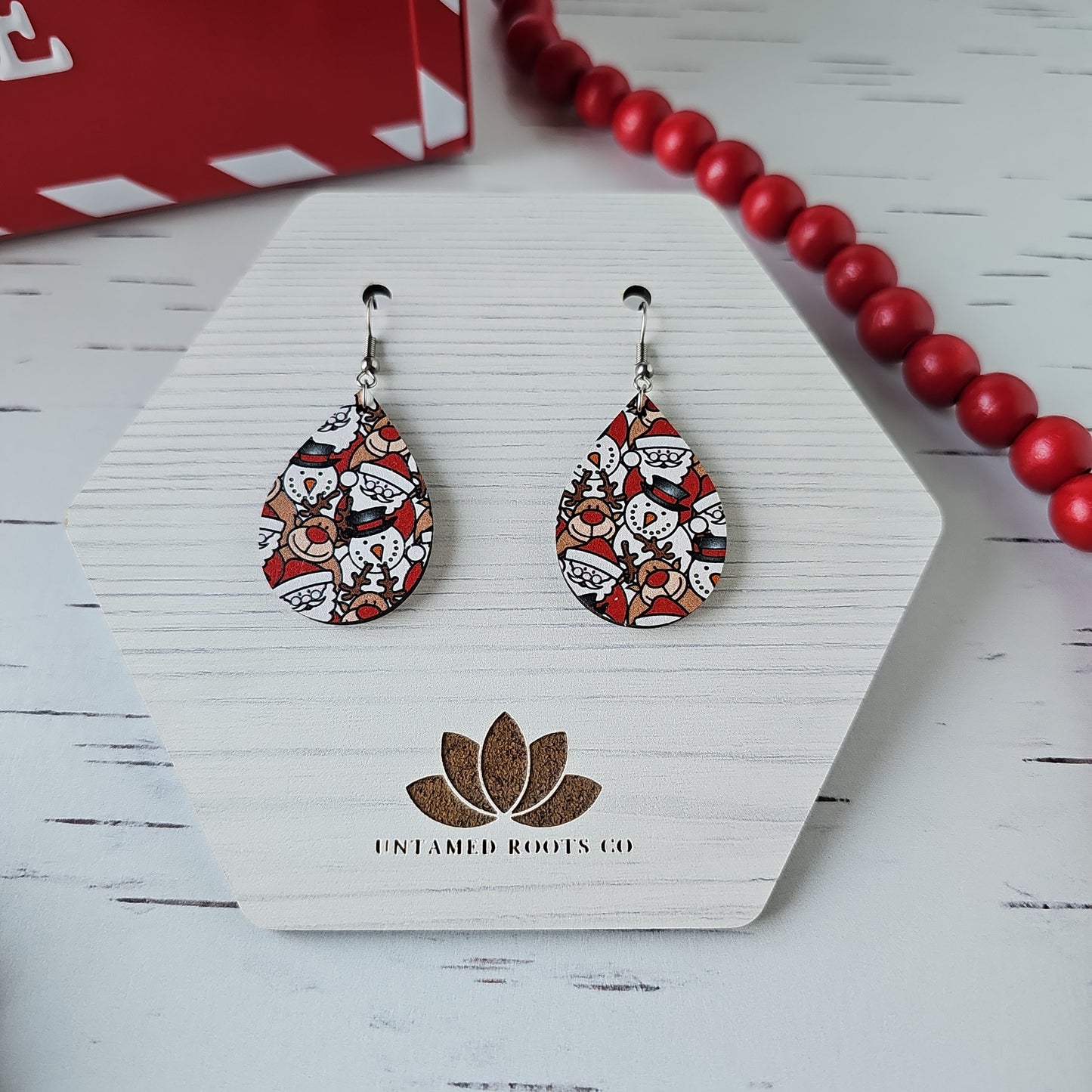 Christmas Icons Print Earrings (8 styles)