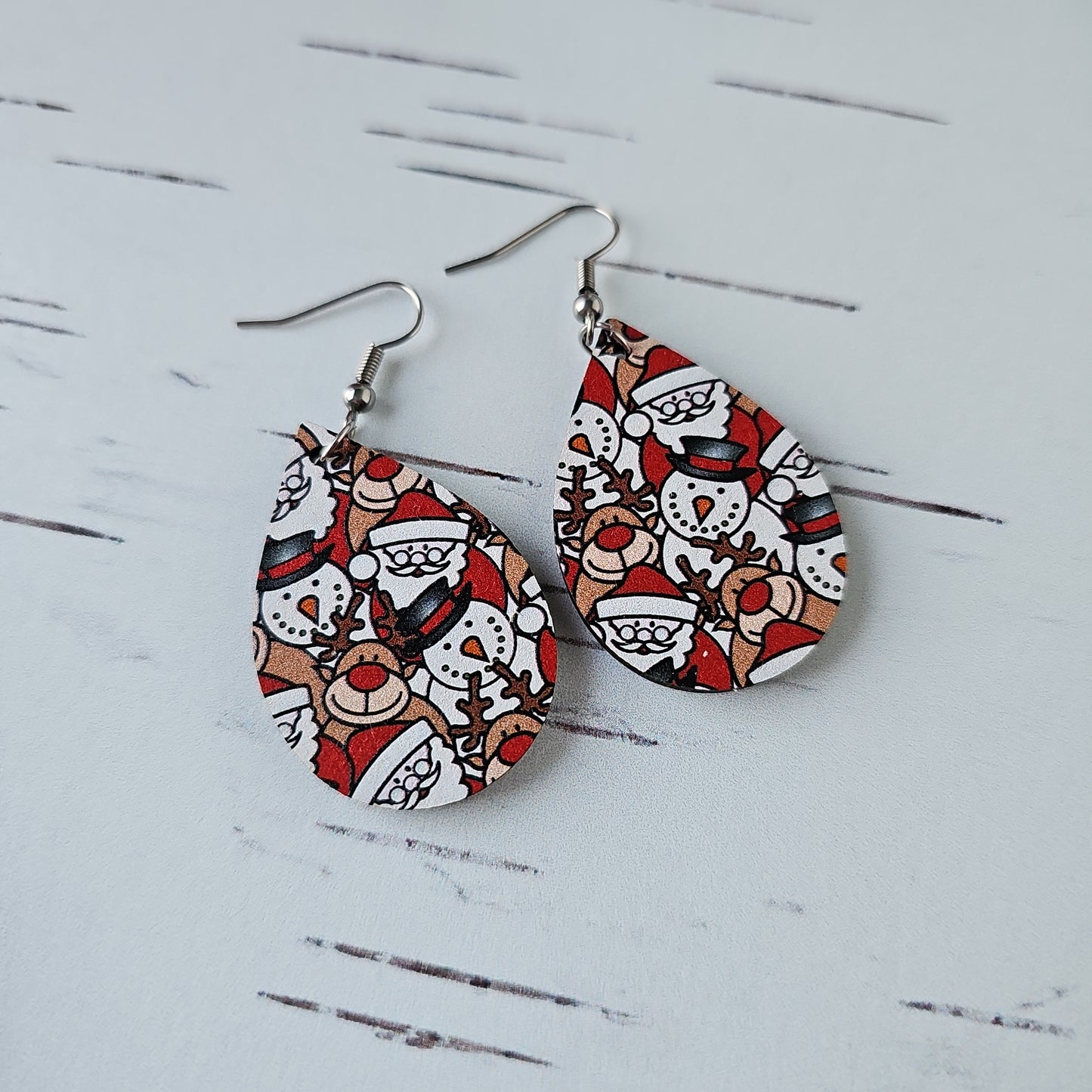 Christmas Icons Print Earrings (8 styles)