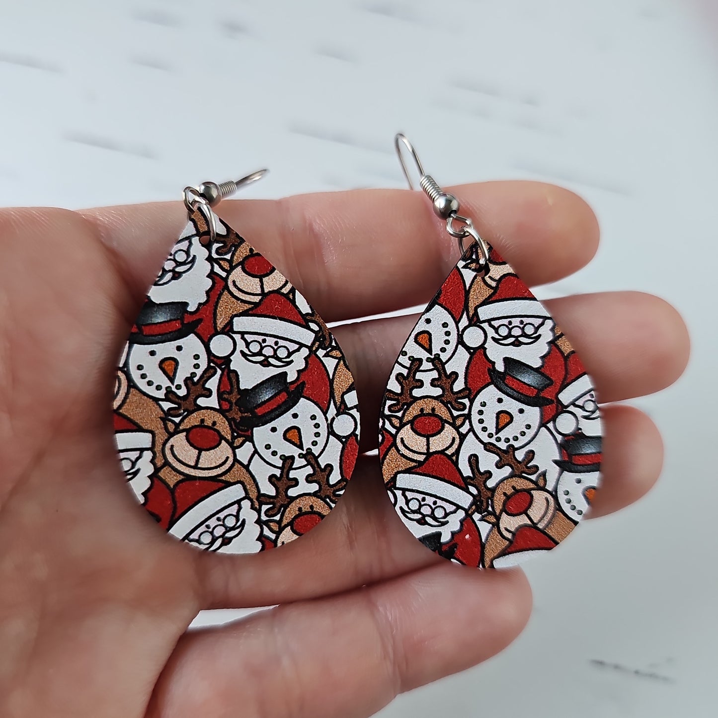 Christmas Icons Print Earrings (8 styles)