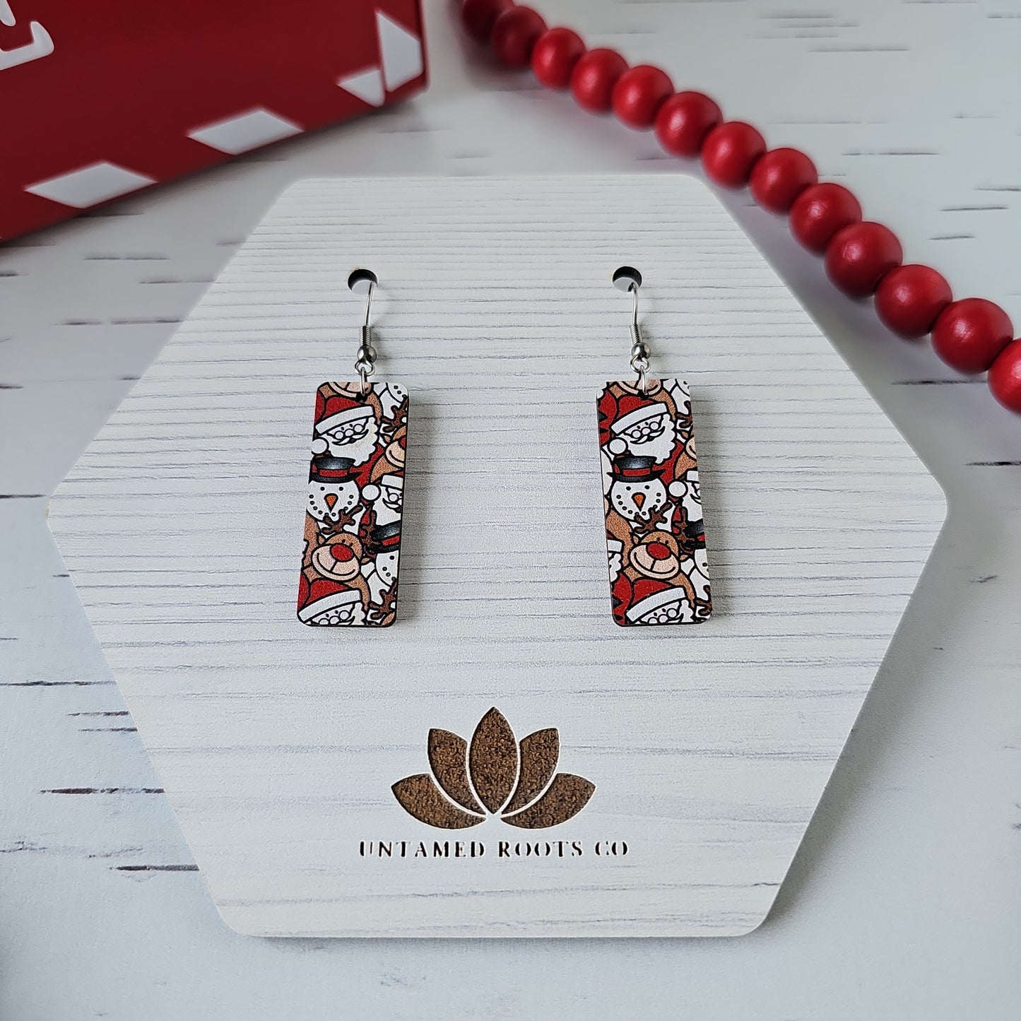 Christmas Icons Print Earrings (8 styles)