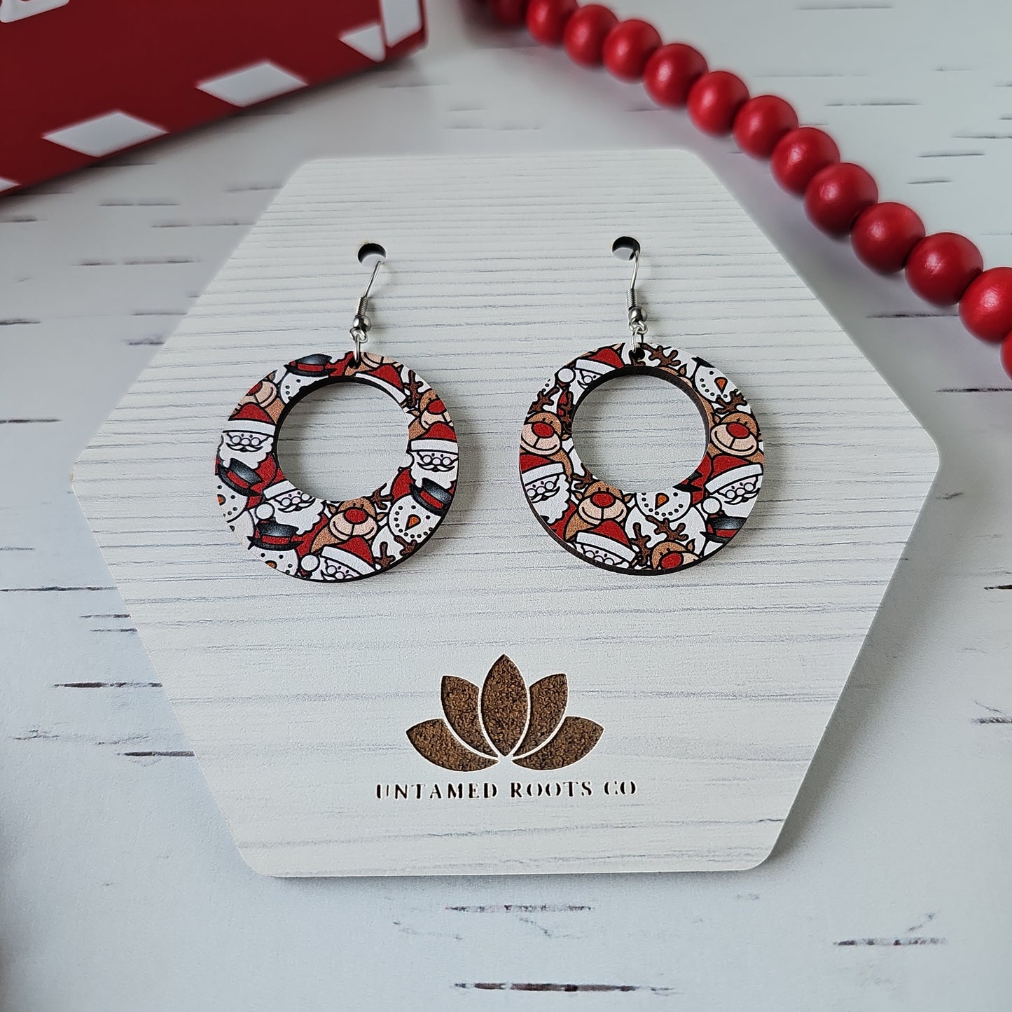 Christmas Icons Print Earrings (8 styles)