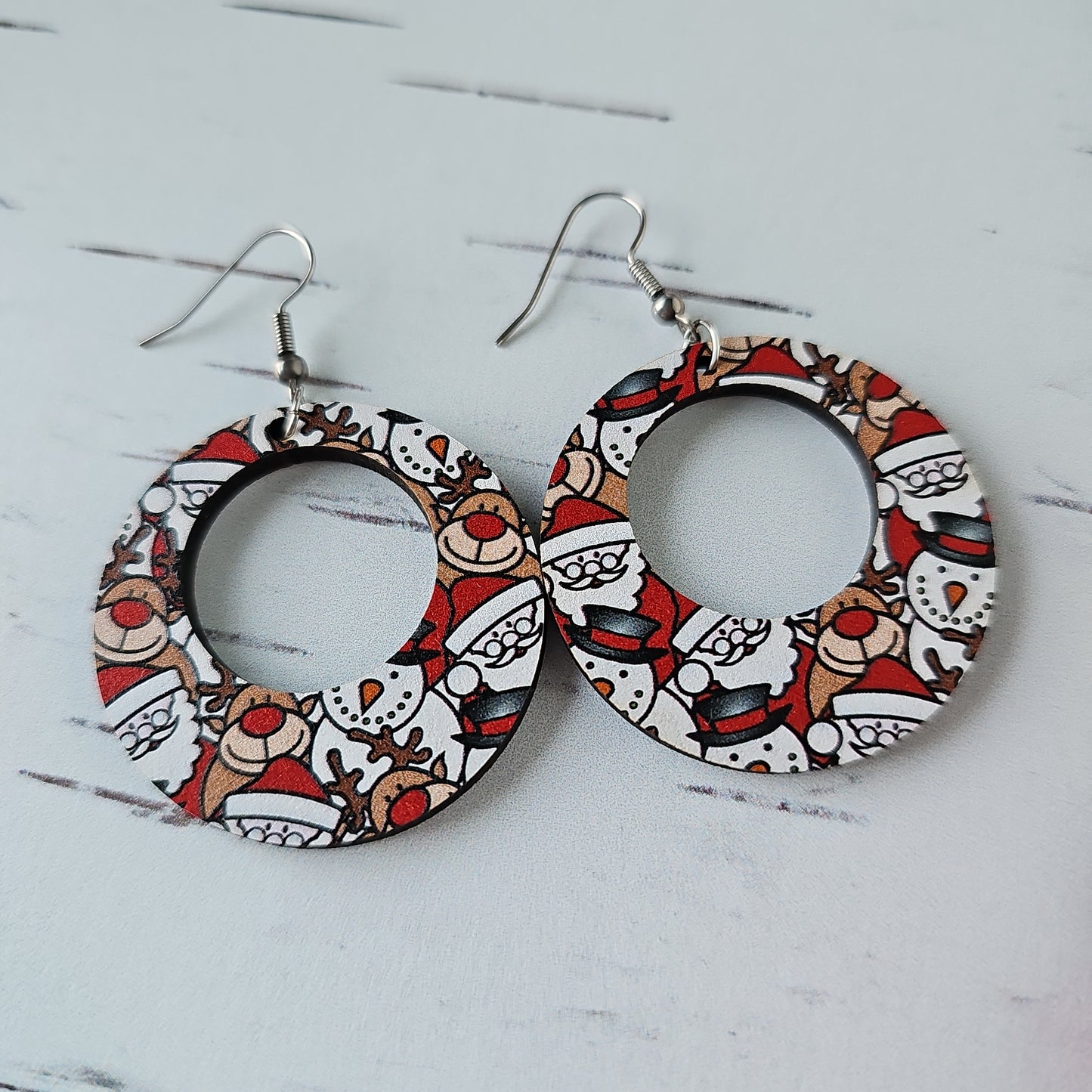 Christmas Icons Print Earrings (8 styles)