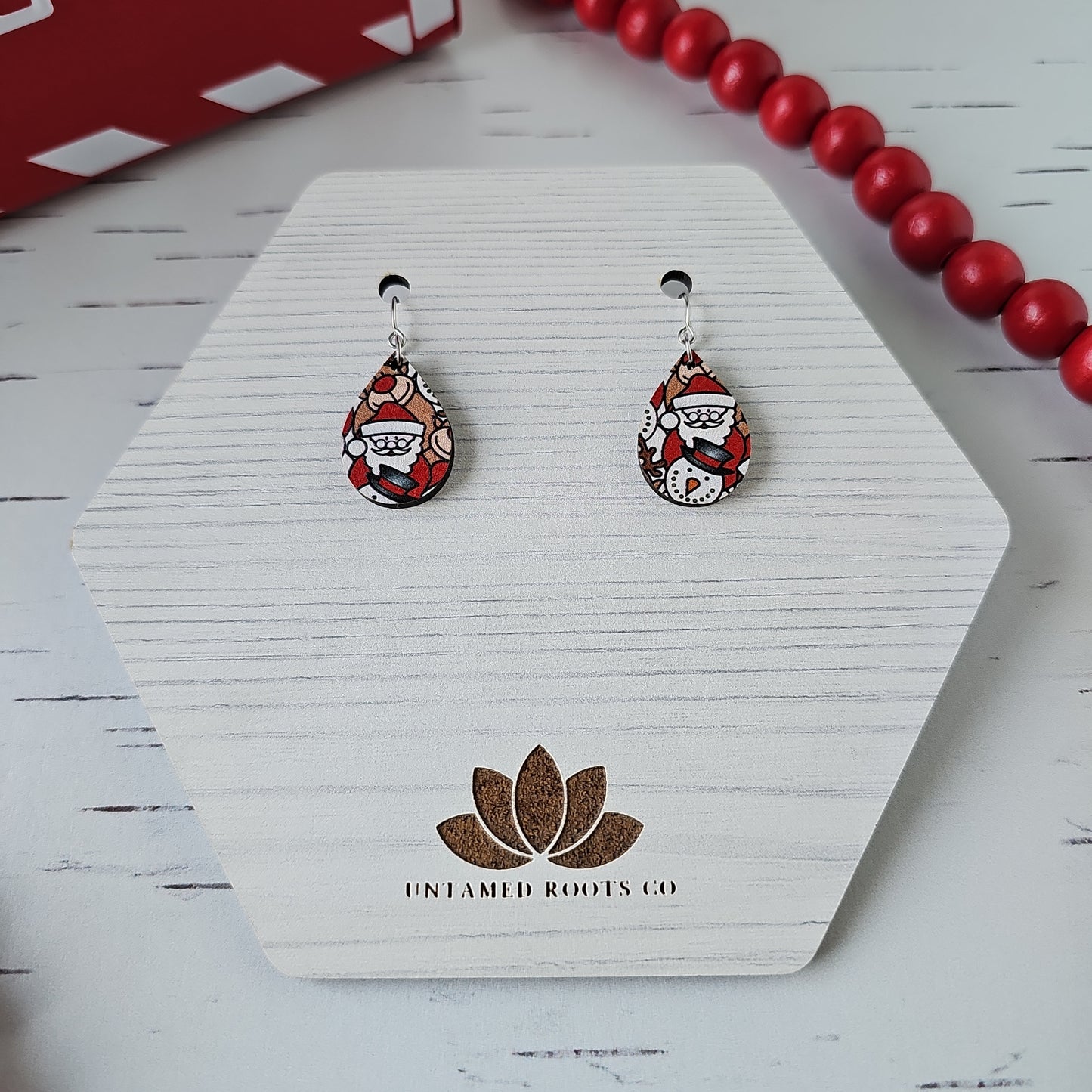 Christmas Icons Print Earrings (8 styles)