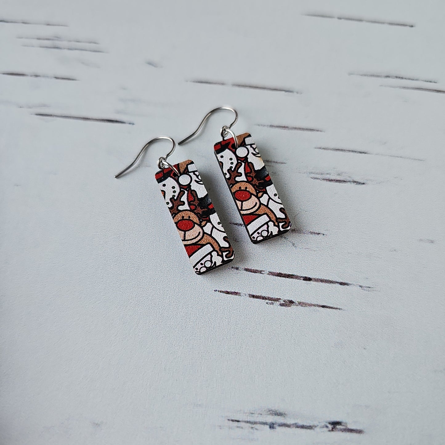 Christmas Icons Print Earrings (8 styles)