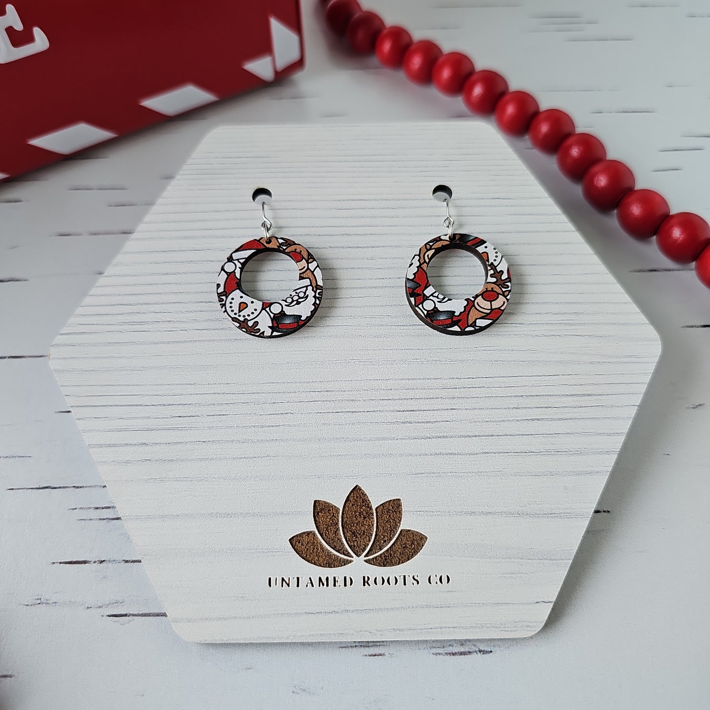 Christmas Icons Print Earrings (8 styles)