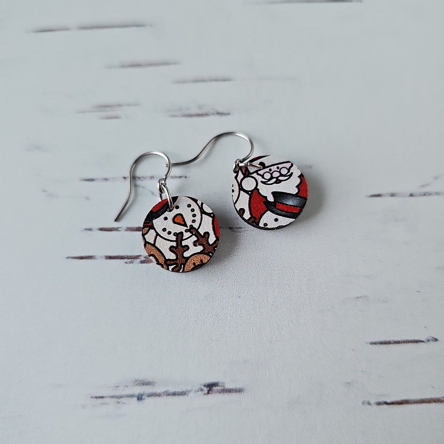 Christmas Icons Print Earrings (8 styles)