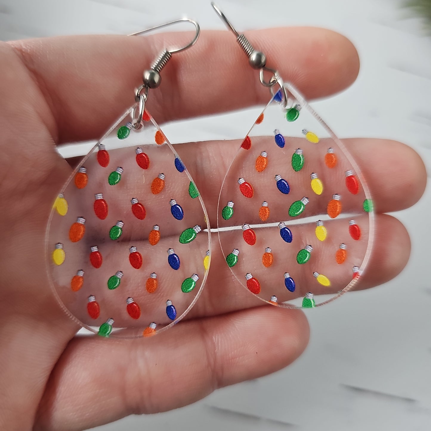 Christmas Tree Light Earrings (8 styles)