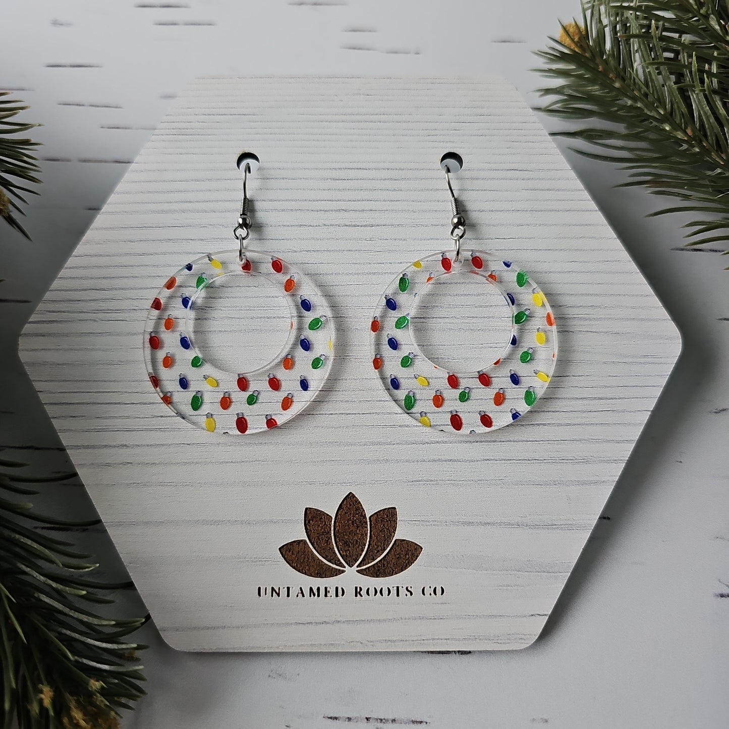 Christmas Tree Light Earrings (8 styles)