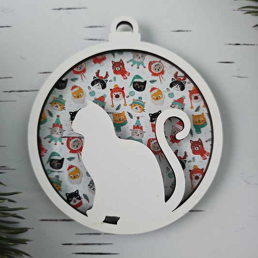 Cat Ornament - Translucent Holiday Cats