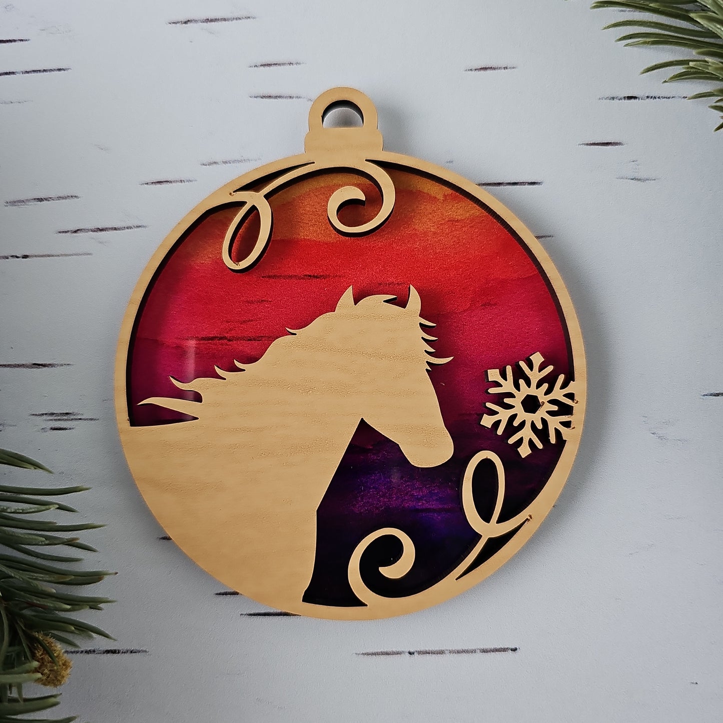 Horse Ornament - Translucent Sunrise