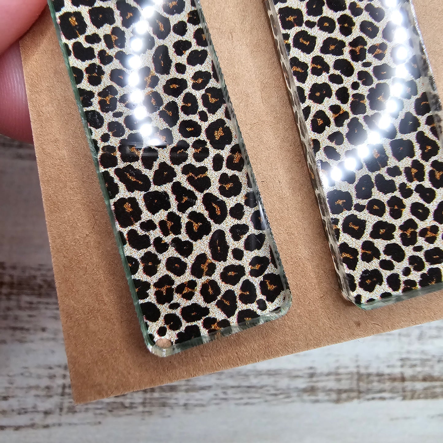 Large Rectangle Leopard Print