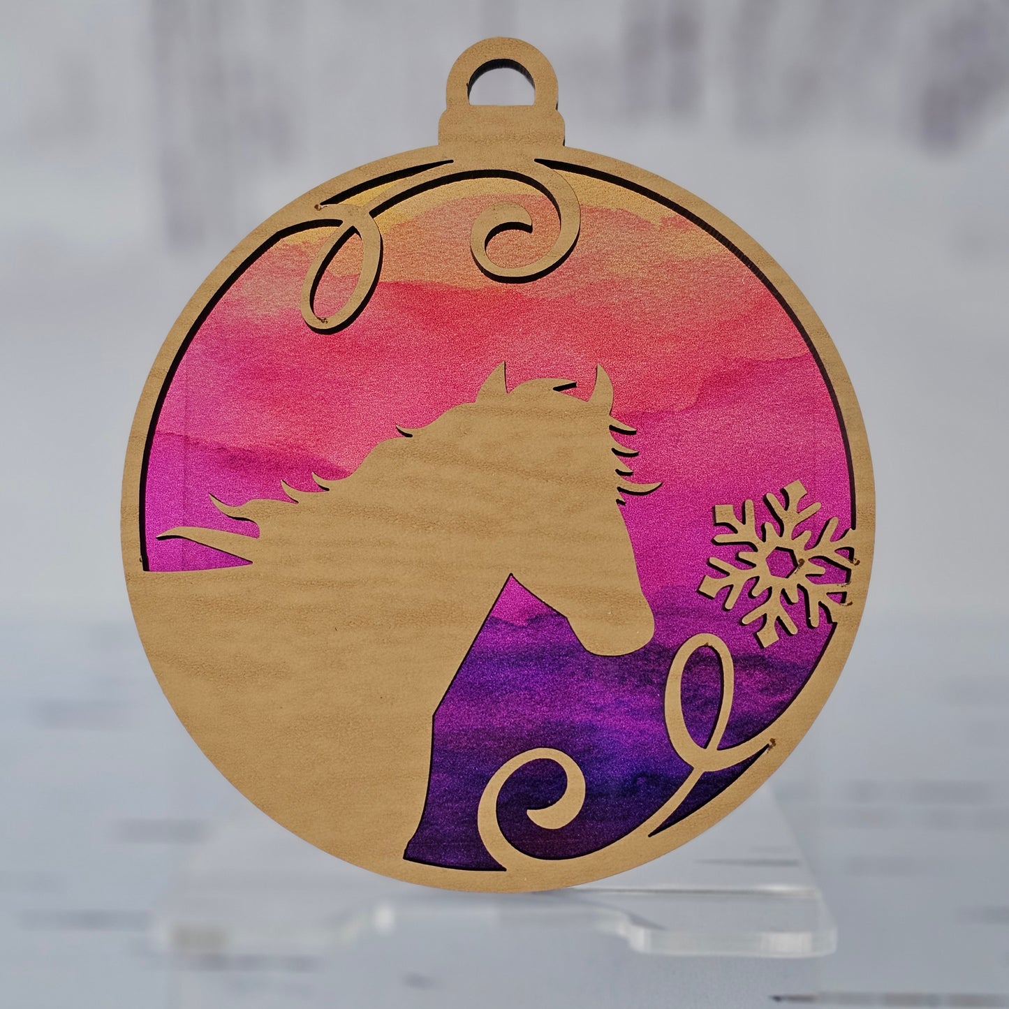 Horse Ornament - Translucent Sunrise