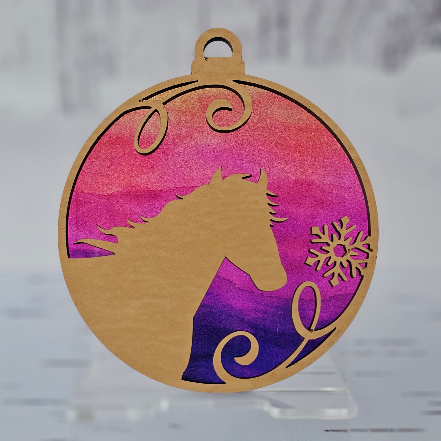 Horse Ornament - Translucent Sunrise