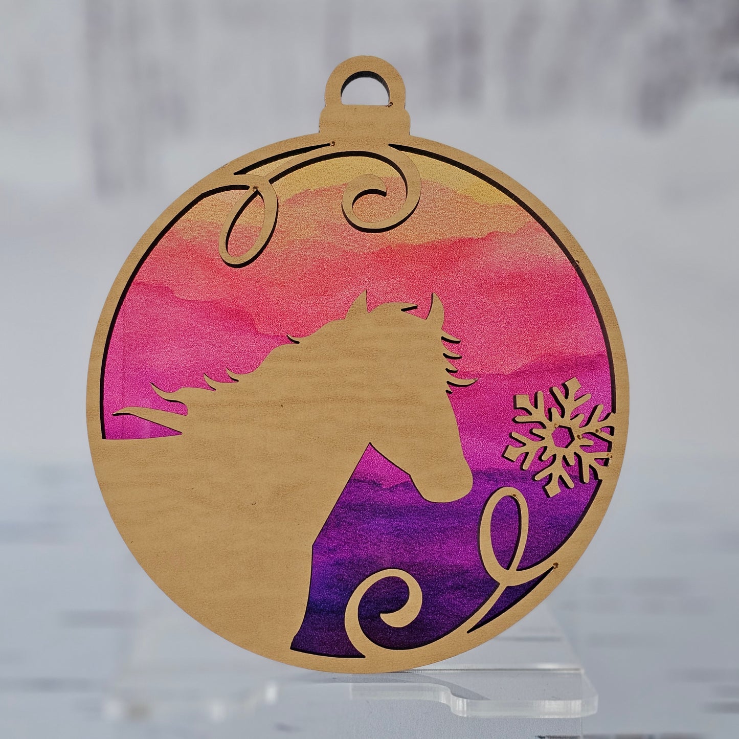 Horse Ornament - Translucent Sunrise