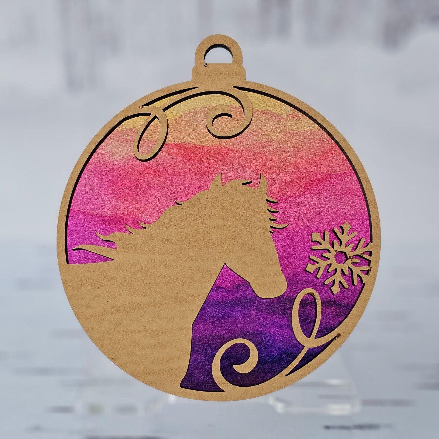 Horse Ornament - Translucent Sunrise