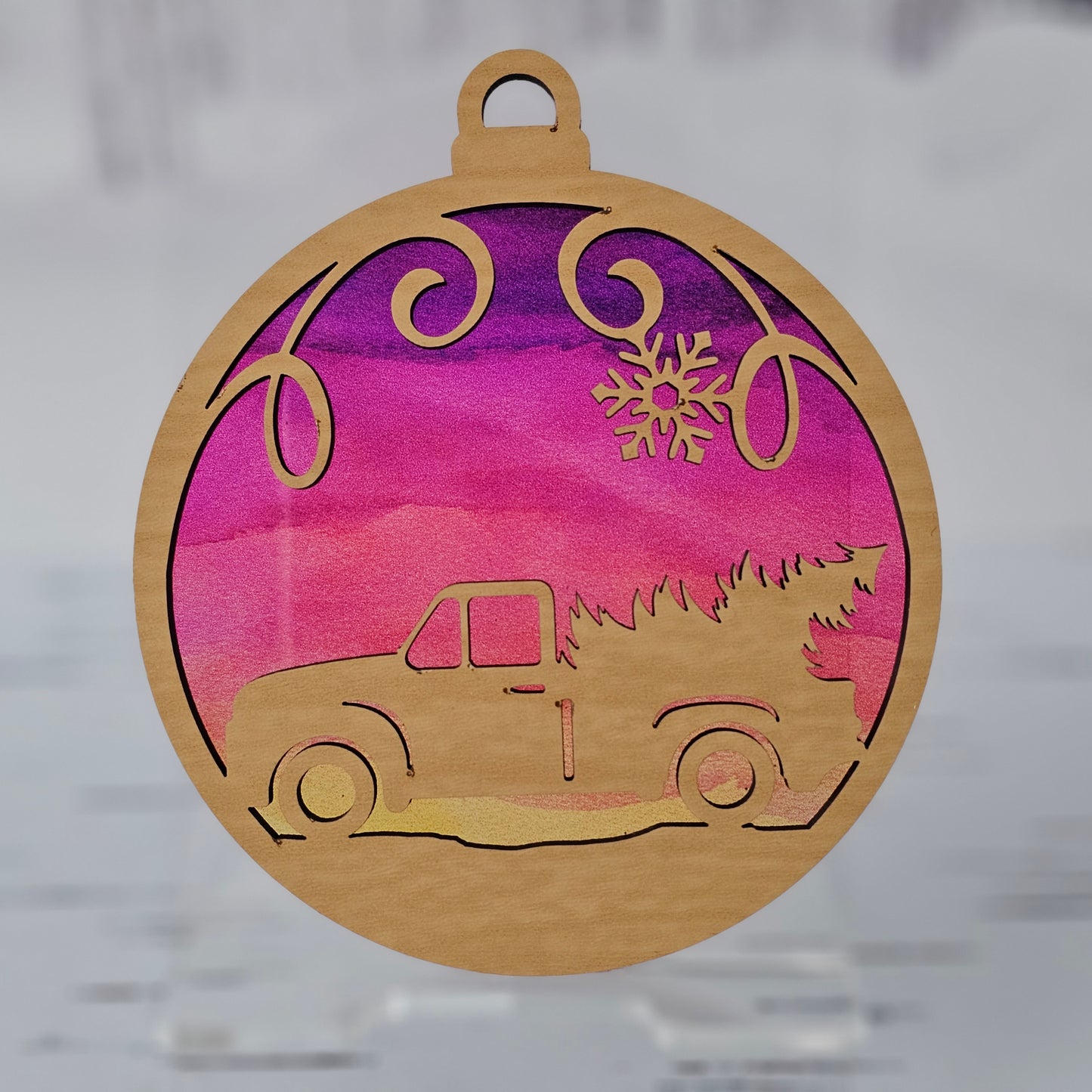 Truck Ornament - Translucent Sunset