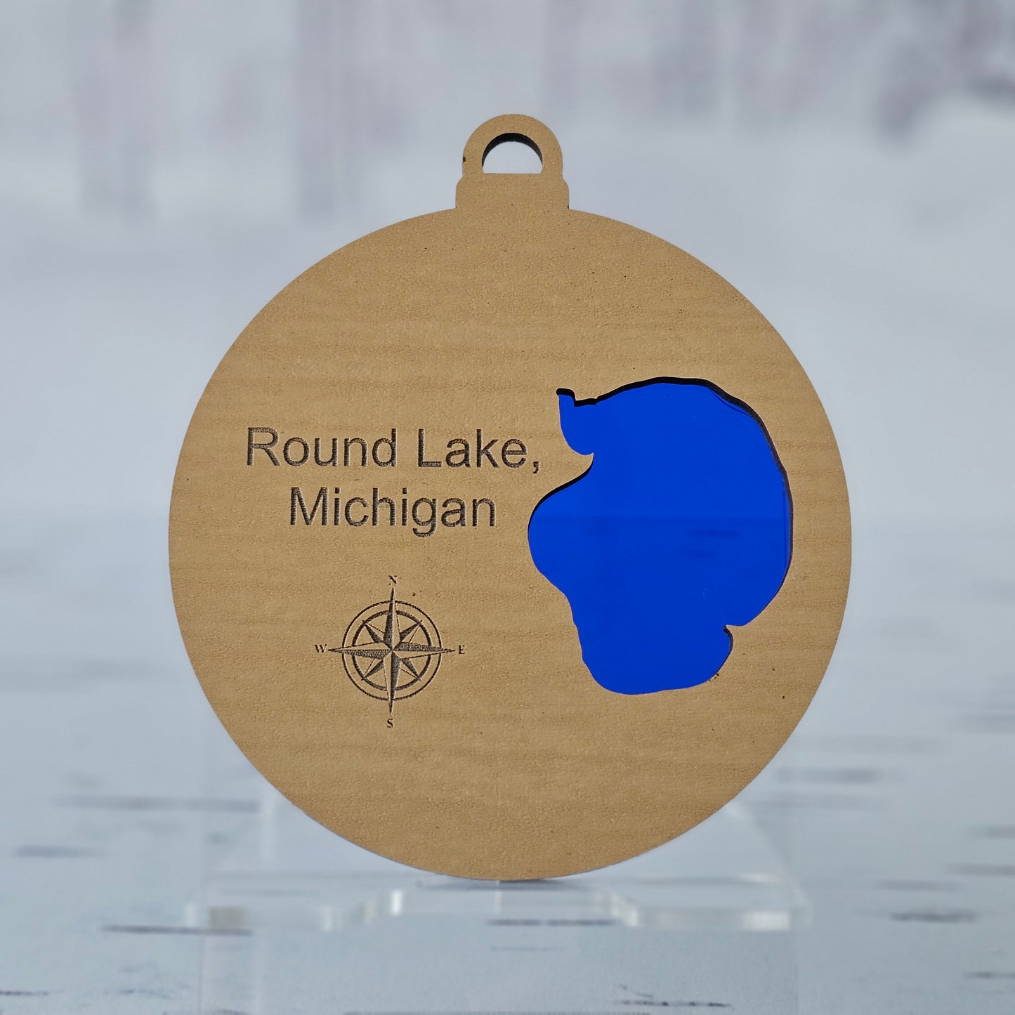 Round Lake Ornament - Translucent Blue