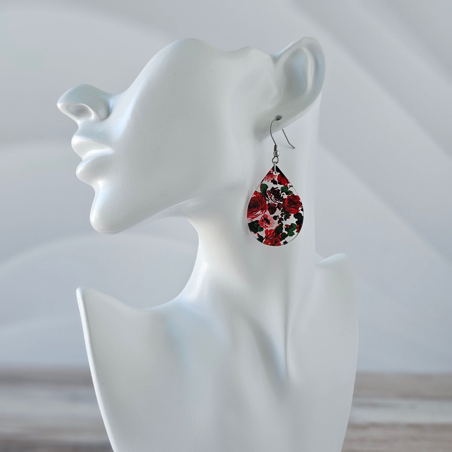 Rose Print Earrings (8 styles)
