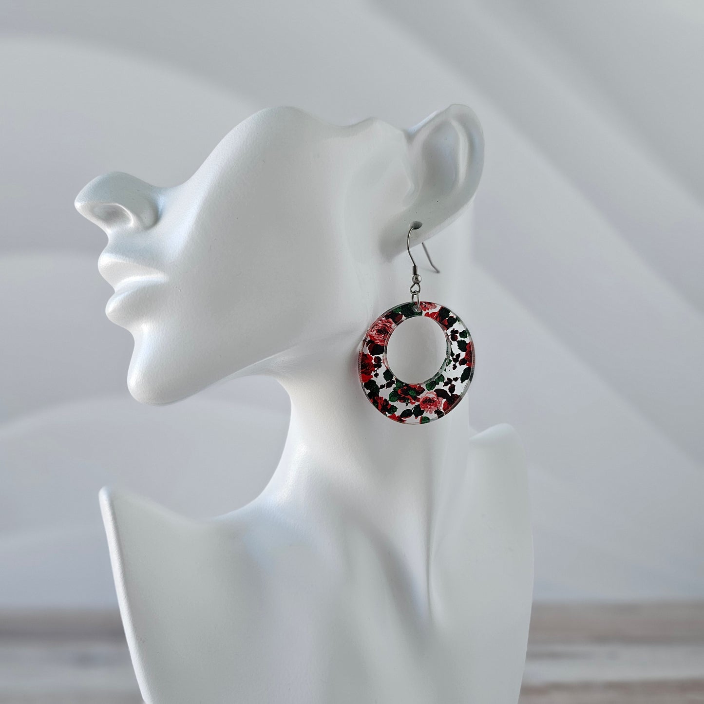 Rose Print Earrings (8 styles)