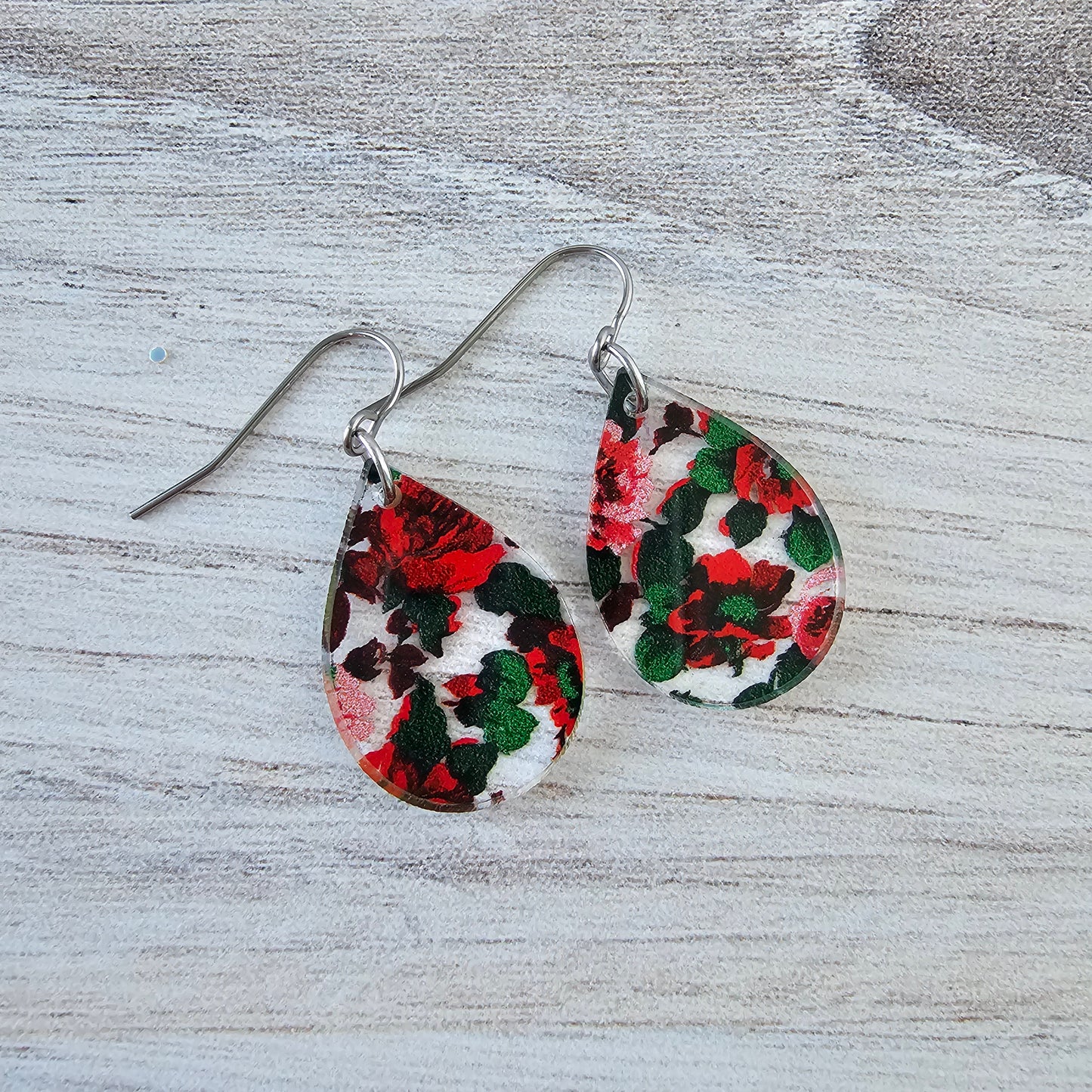 Rose Print Earrings (8 styles)