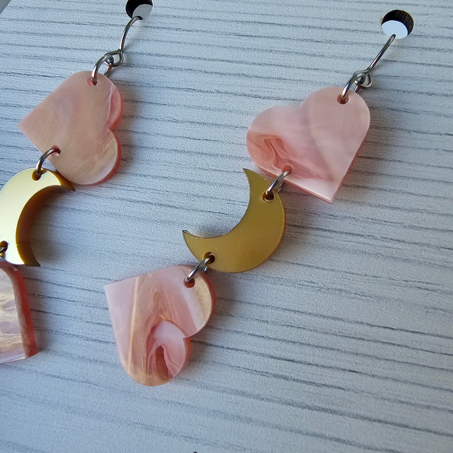 “Love You To The Moon And Back” Heart Earrings