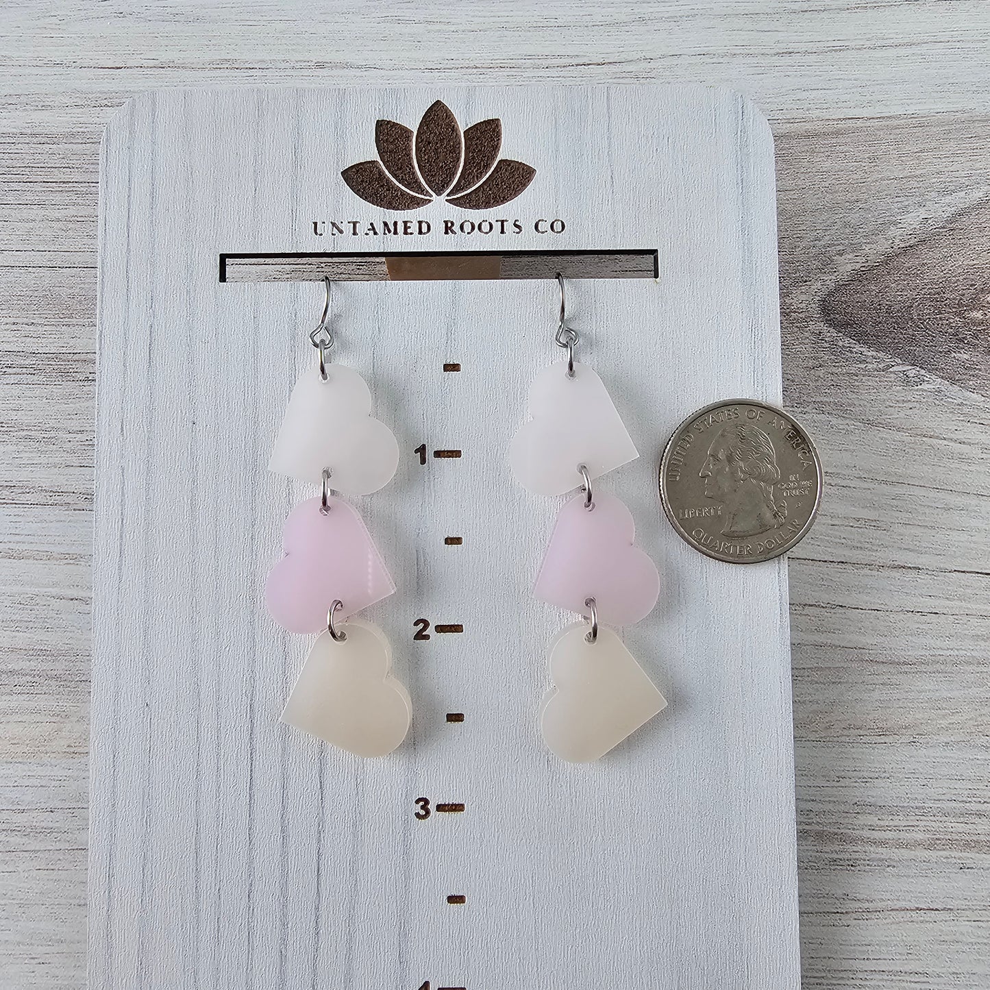 Color Changing Tumbling Heart Earrings