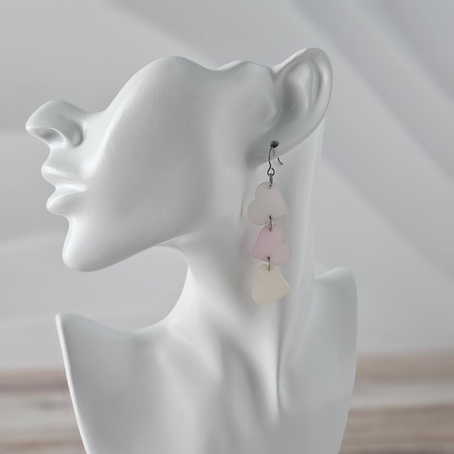 Color Changing Tumbling Heart Earrings