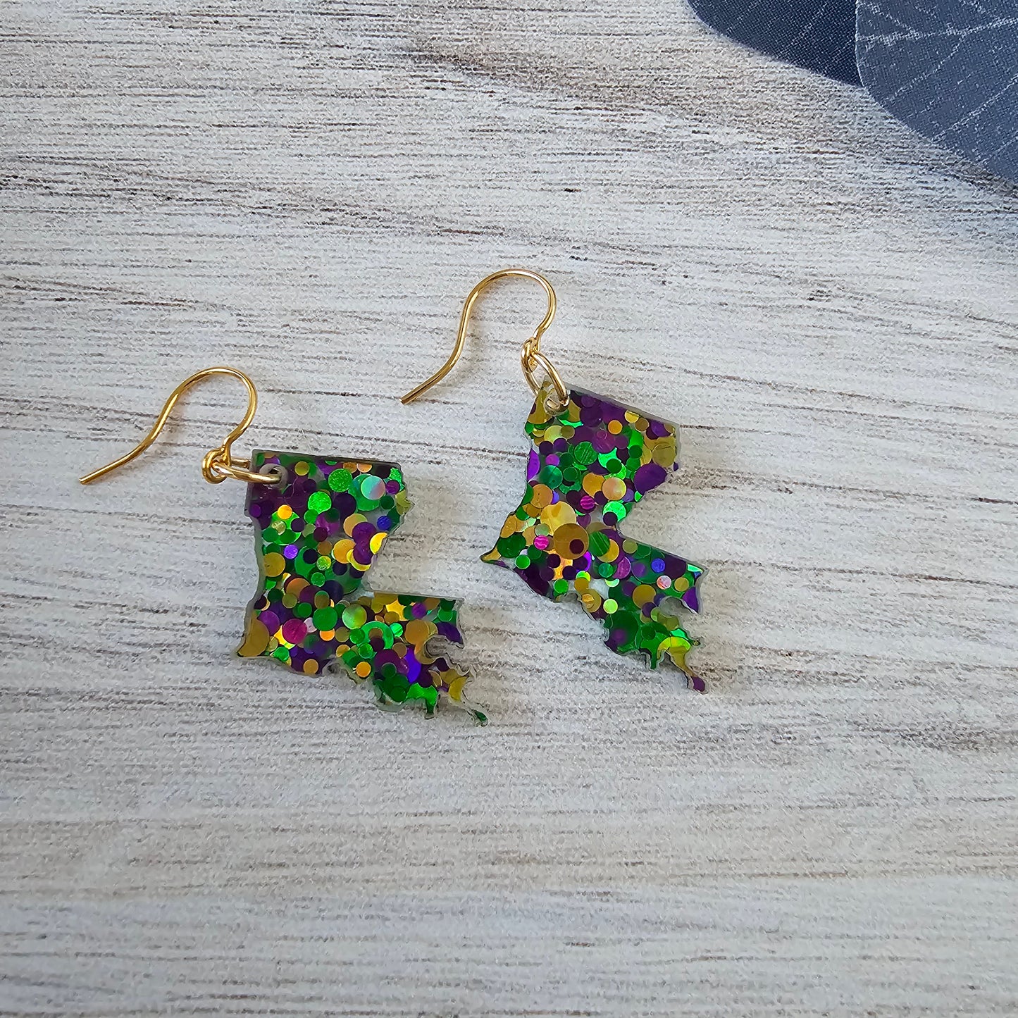 Louisiana Mardi Gras Earrings