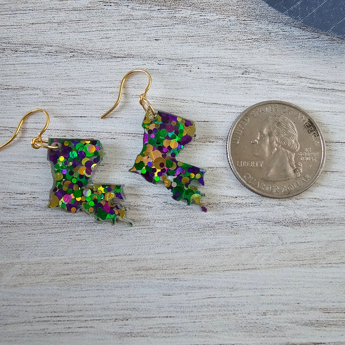 Louisiana Mardi Gras Earrings