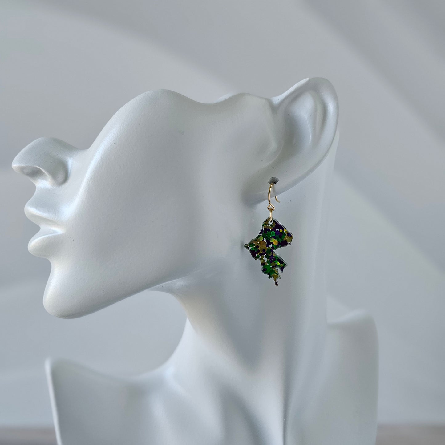 Louisiana Mardi Gras Earrings