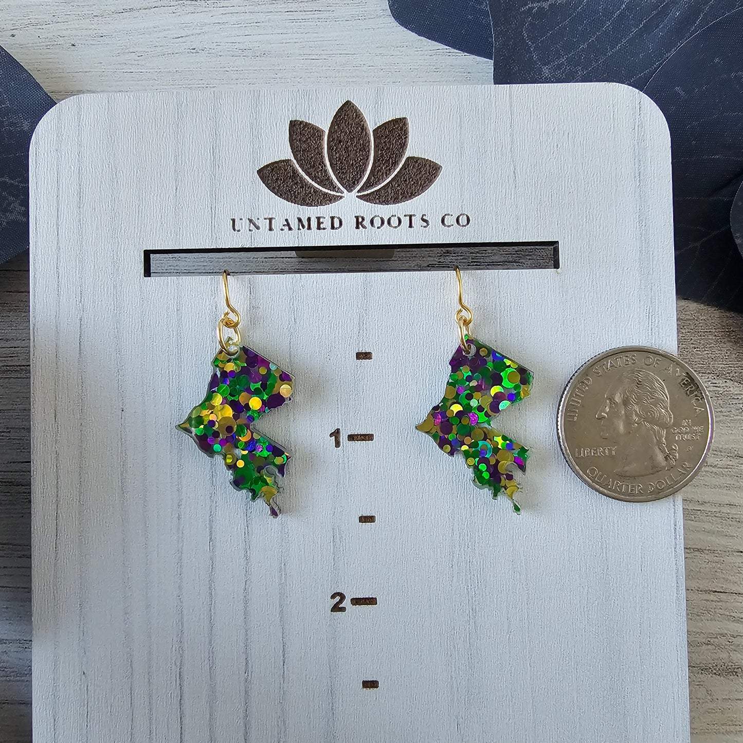 Louisiana Mardi Gras Earrings