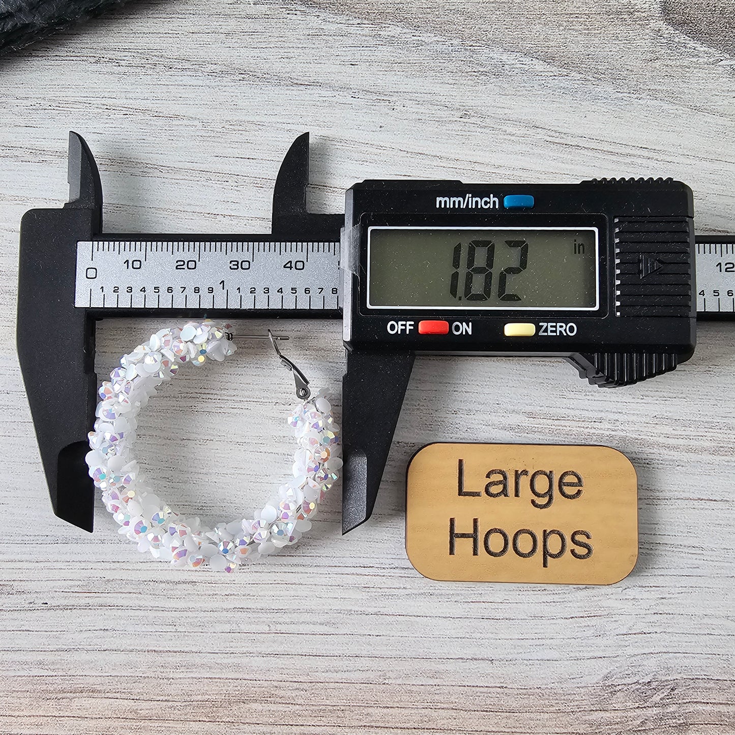 White Super Chunky Glitter Hoop