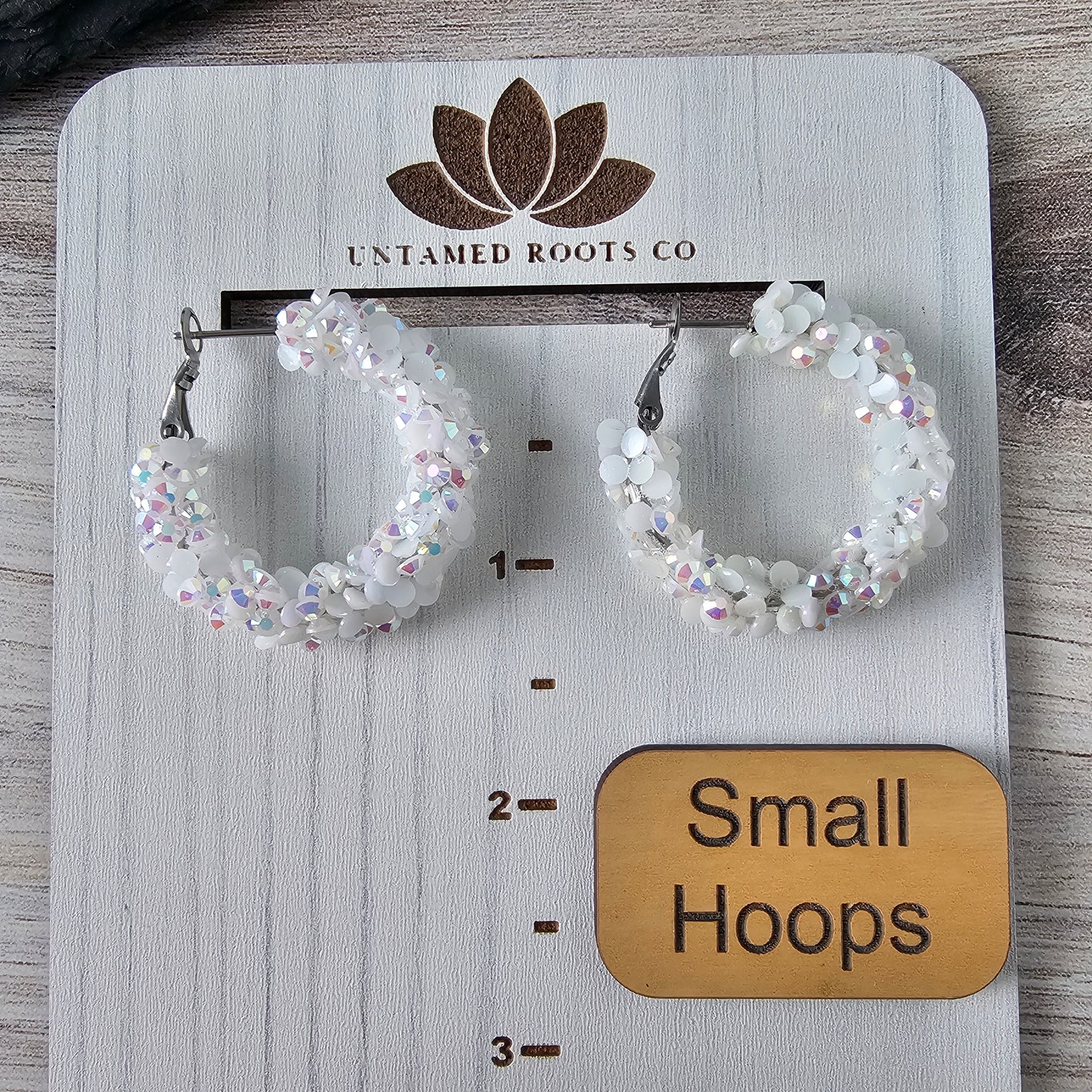 White Super Chunky Glitter Hoop