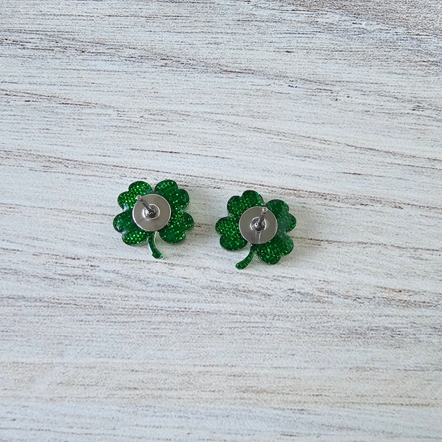 Shimmering Shamrock Stud Earrings