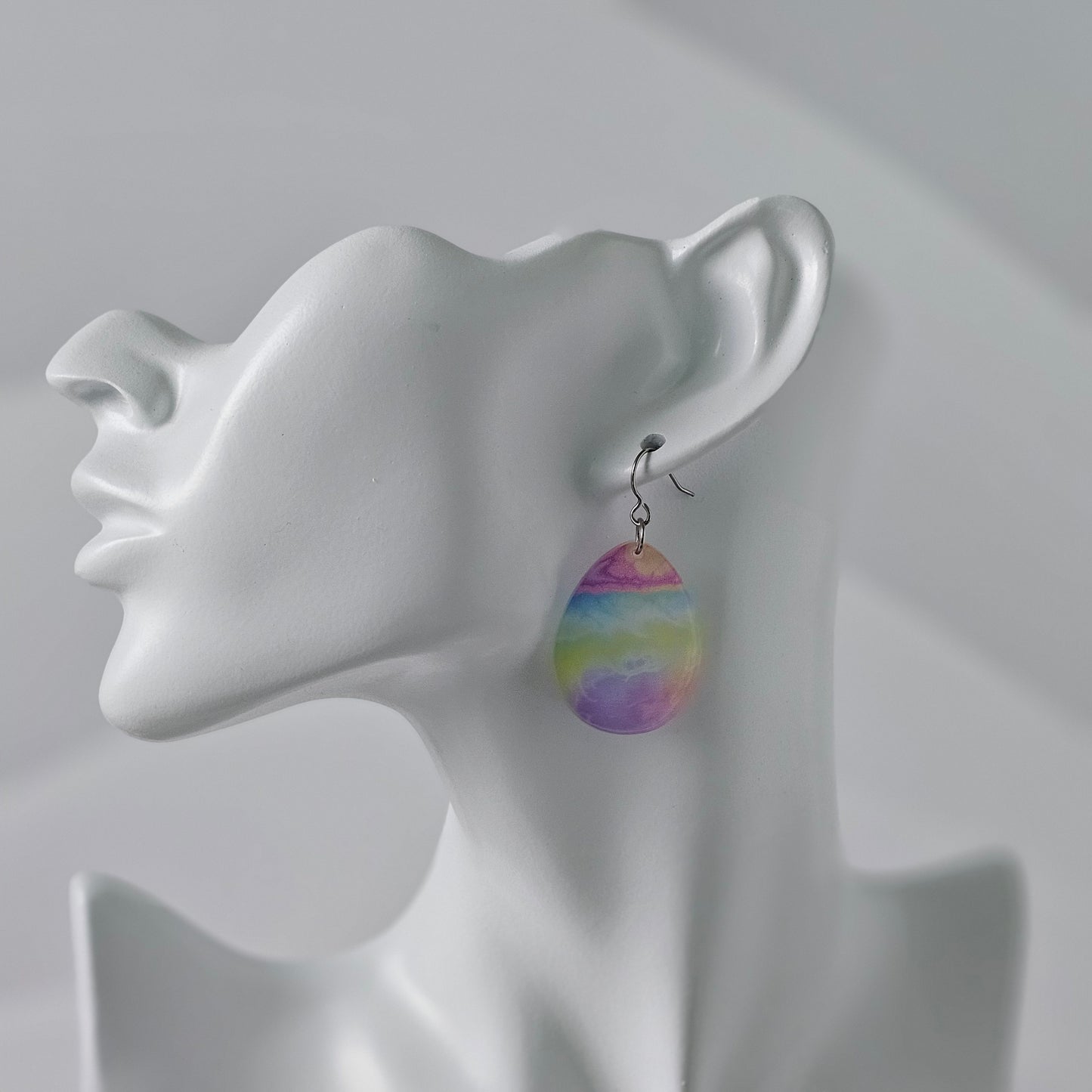 Tie Dye Easter Egg Earrings
