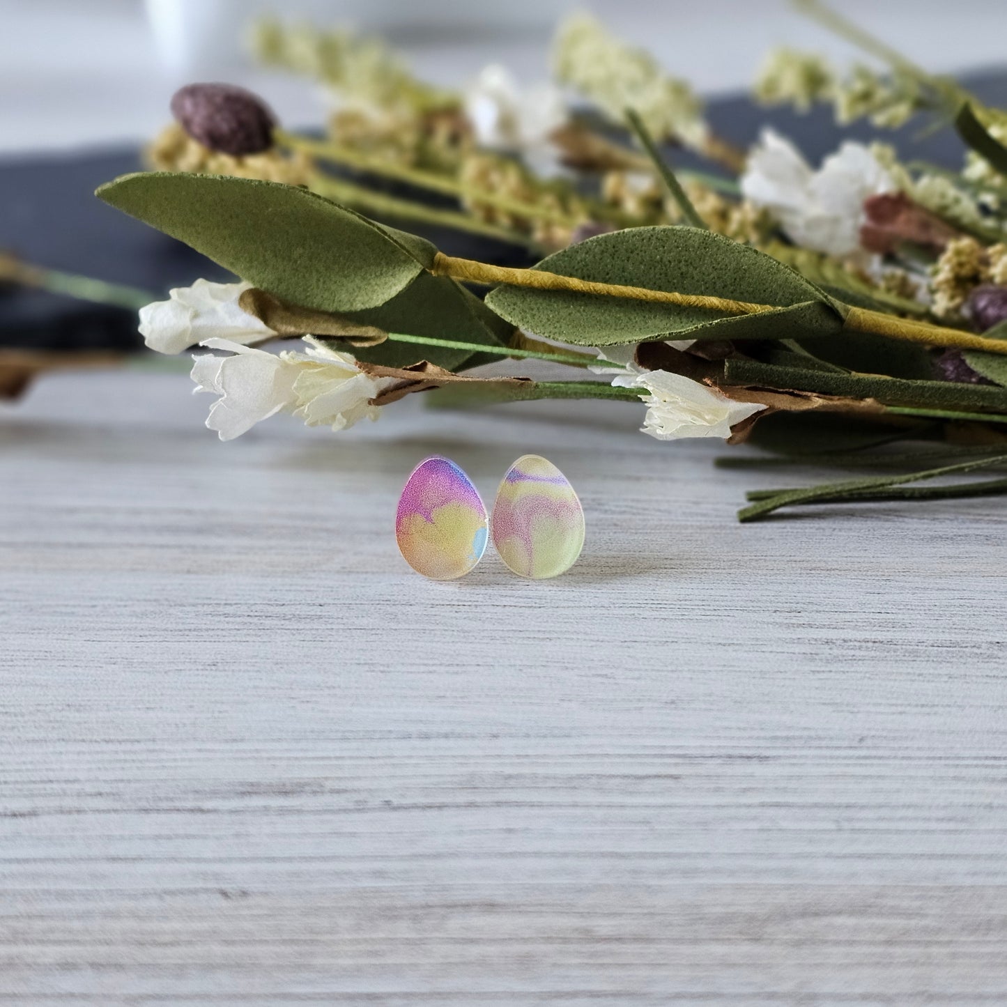 Tie Dye Easter Egg Studs