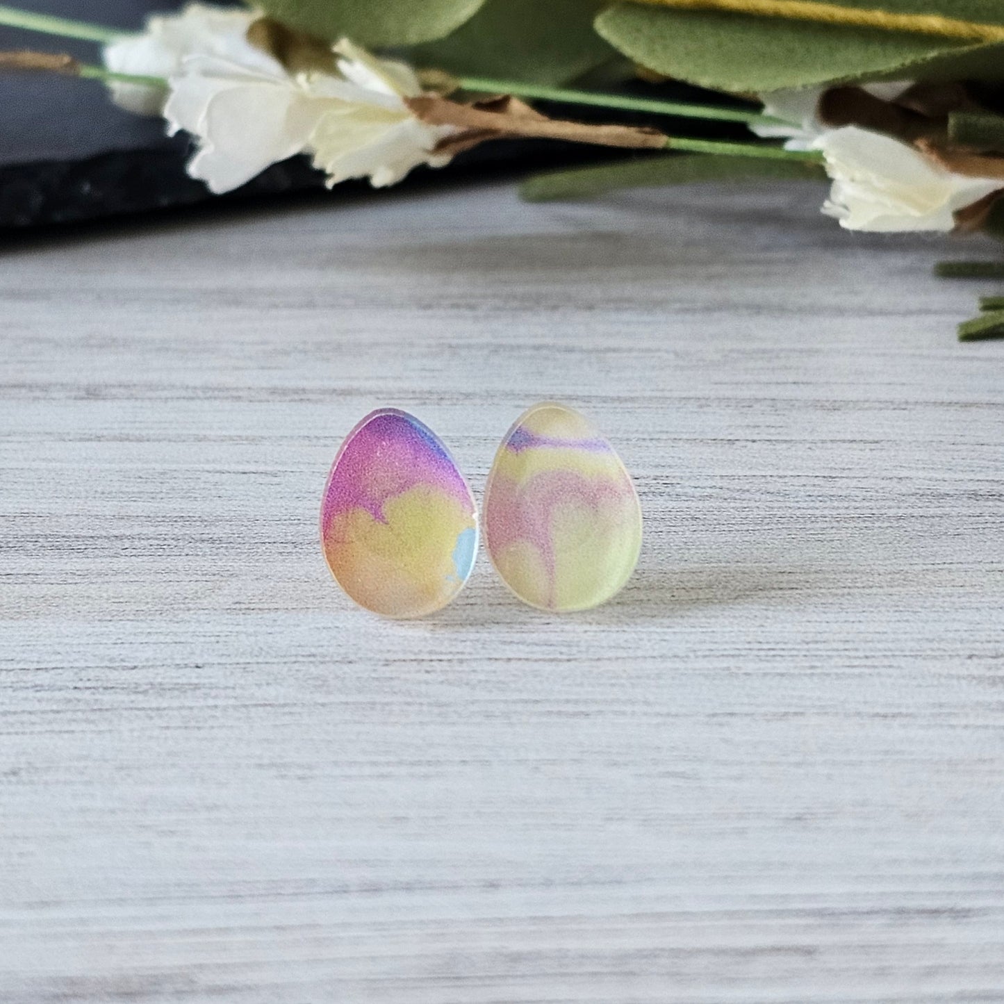 Tie Dye Easter Egg Studs