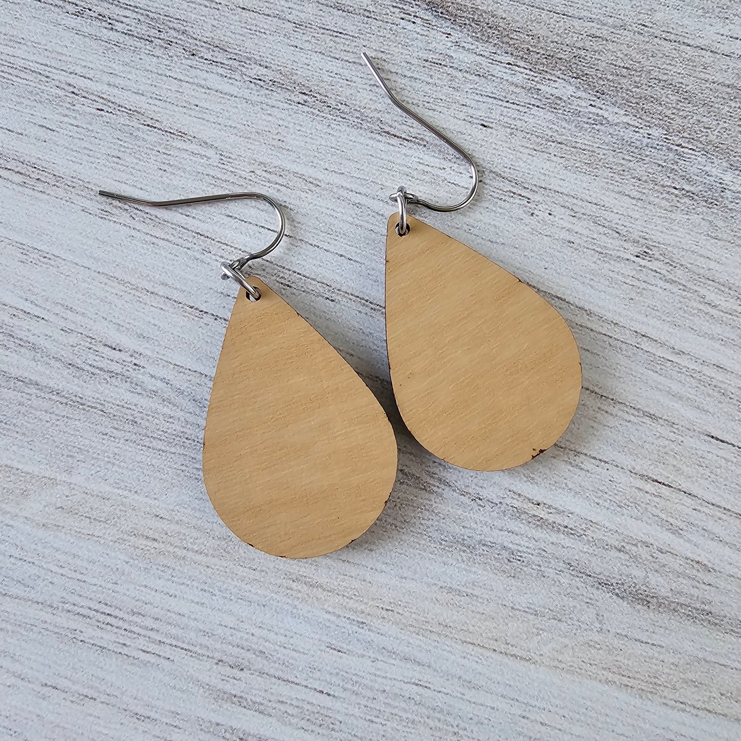 Wooden Bun-ye Bunny Earrings