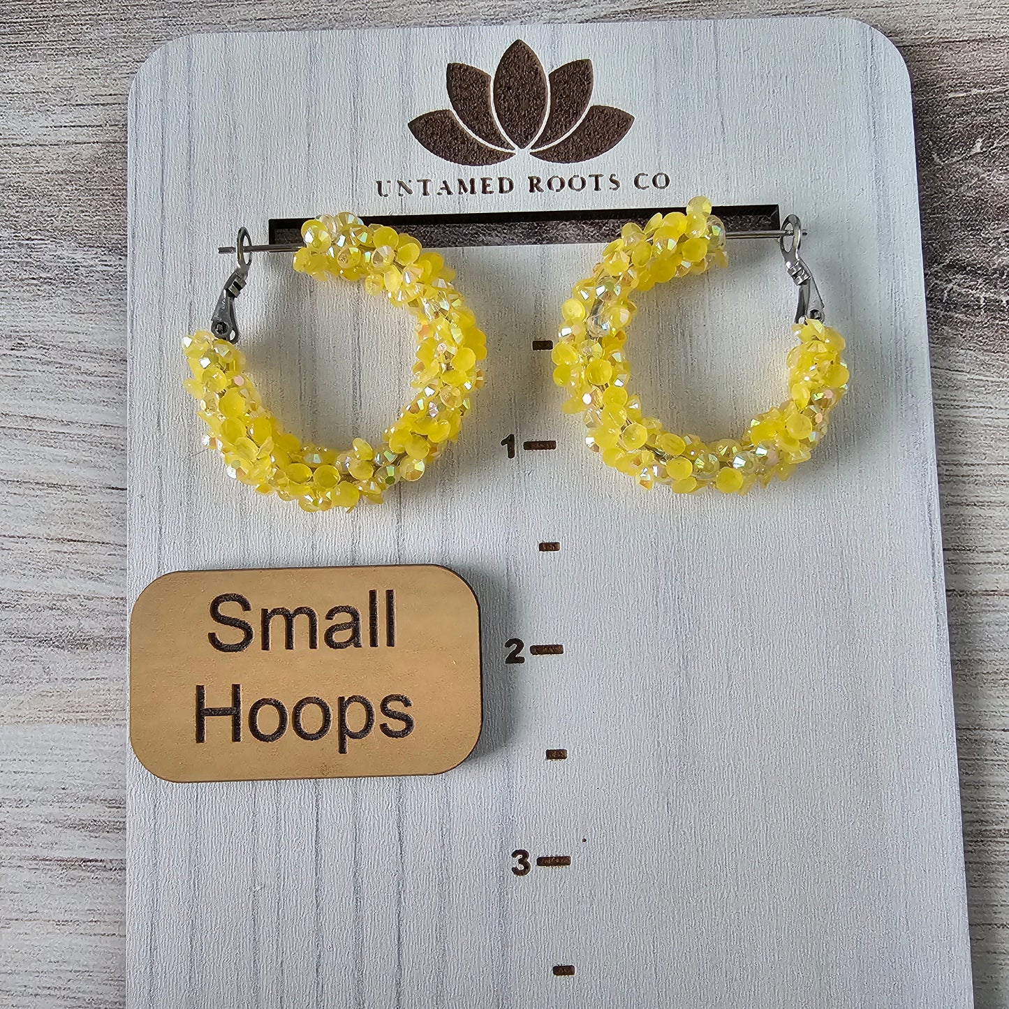 Yellow Super Chunky Glitter Hoops