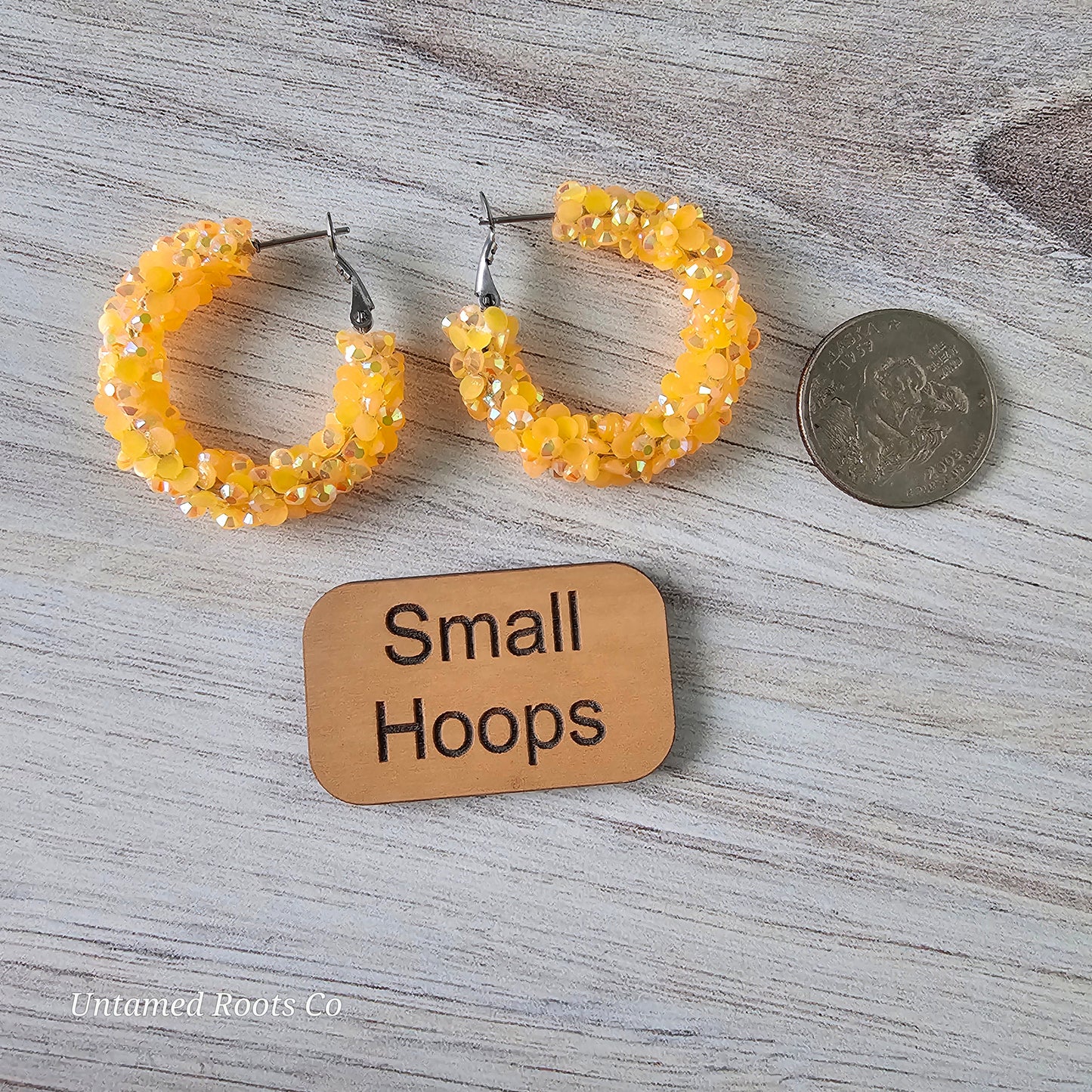 Light Orange Super Chunky Glitter Hoops