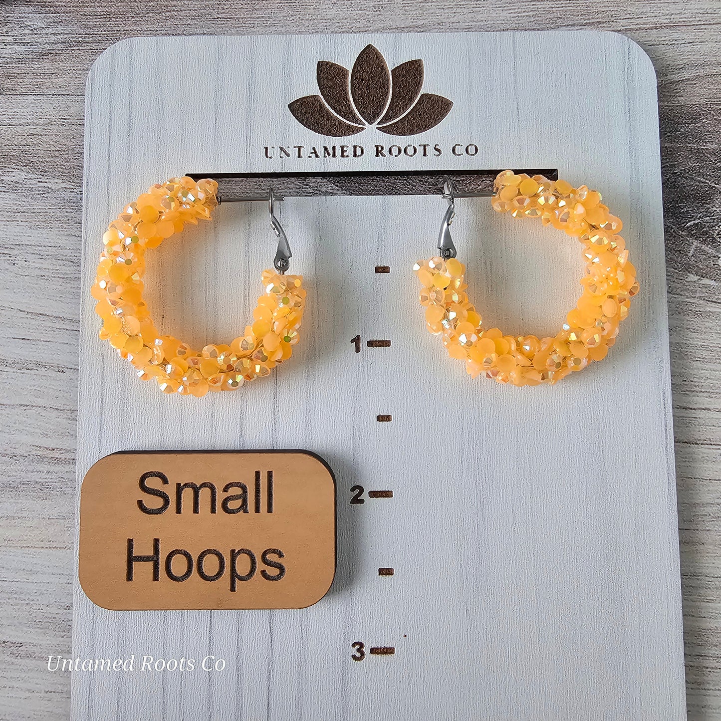 Light Orange Super Chunky Glitter Hoops