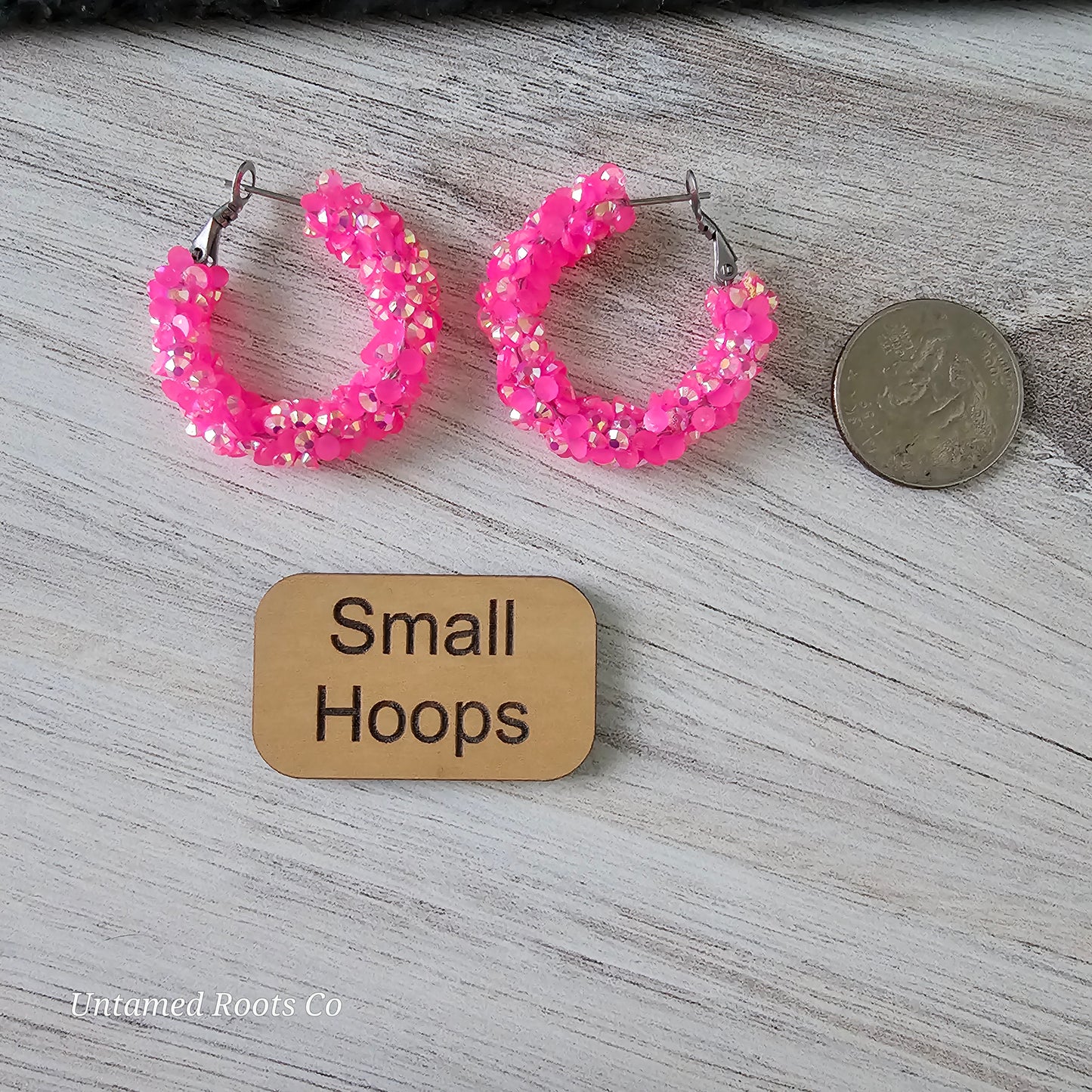 Hot Pink Super Chunky Glitter Hoops (3 sizes)