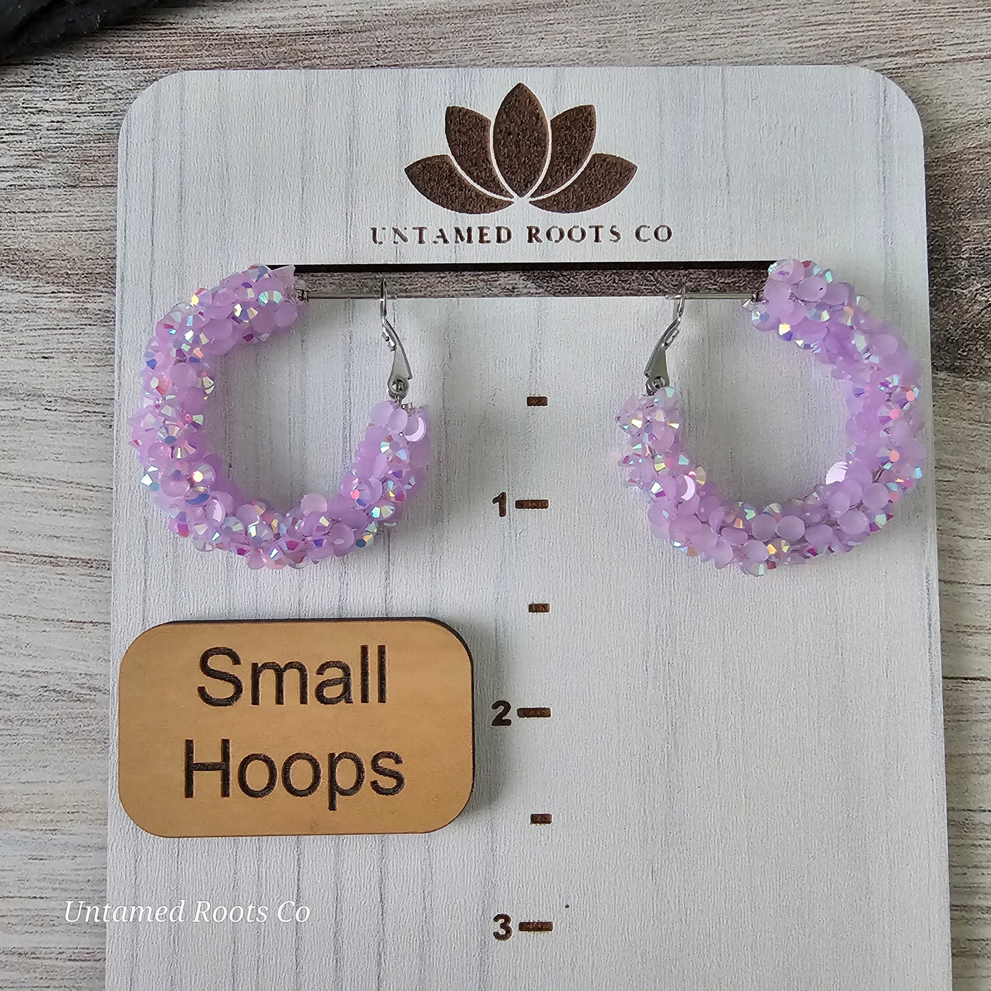 Lavender Super Chunky Glitter Hoops