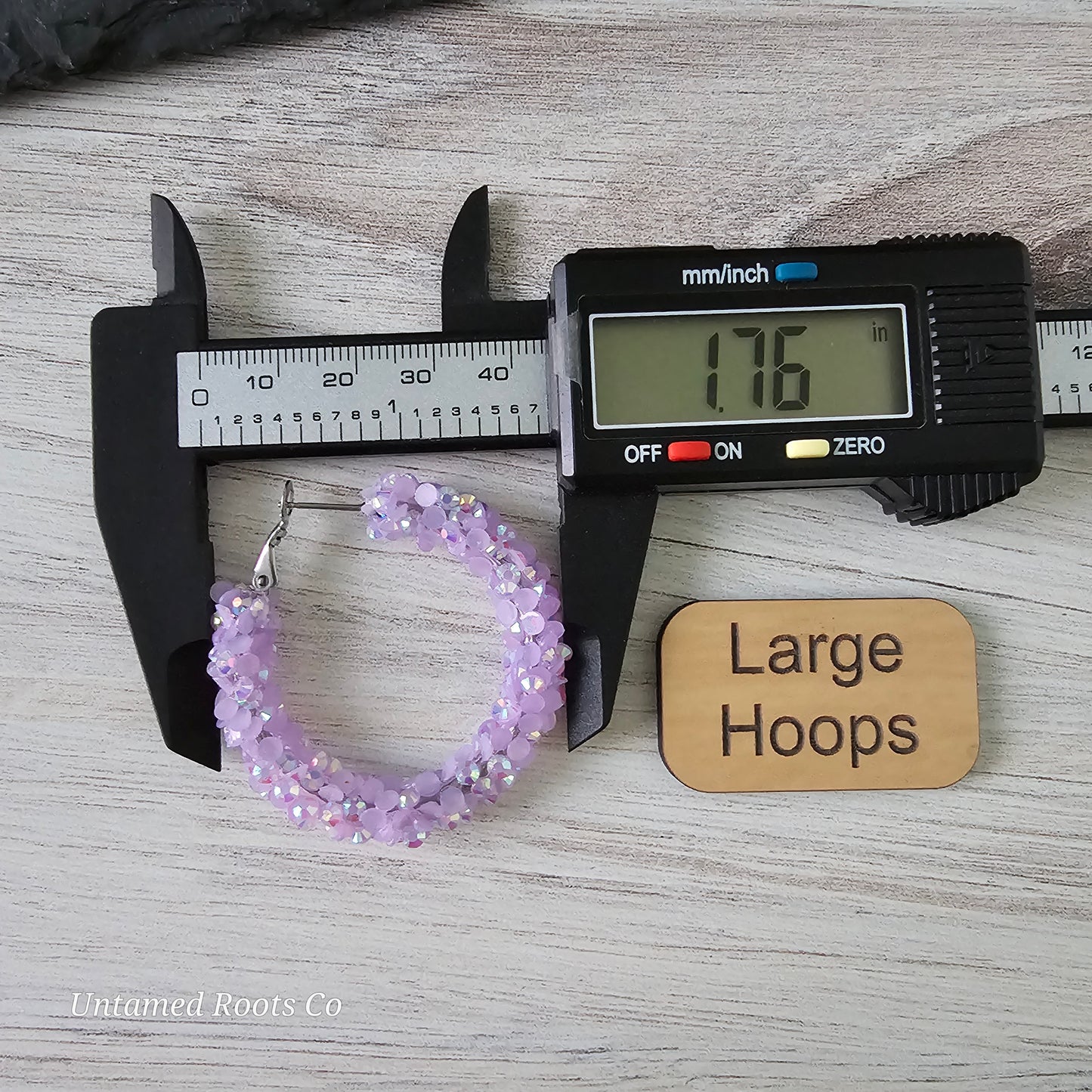 Lavender Super Chunky Glitter Hoops