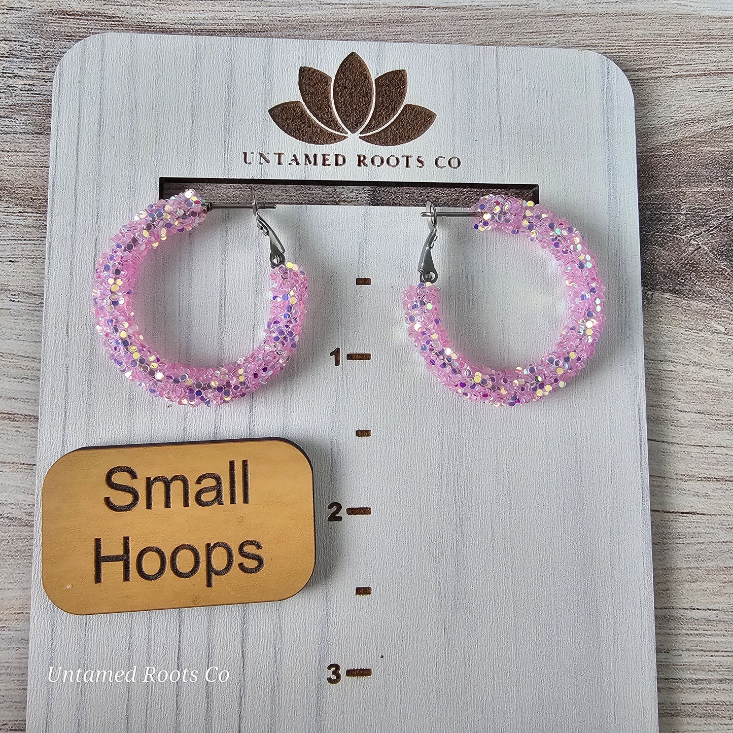 Jelly Purple Glitter Hoops