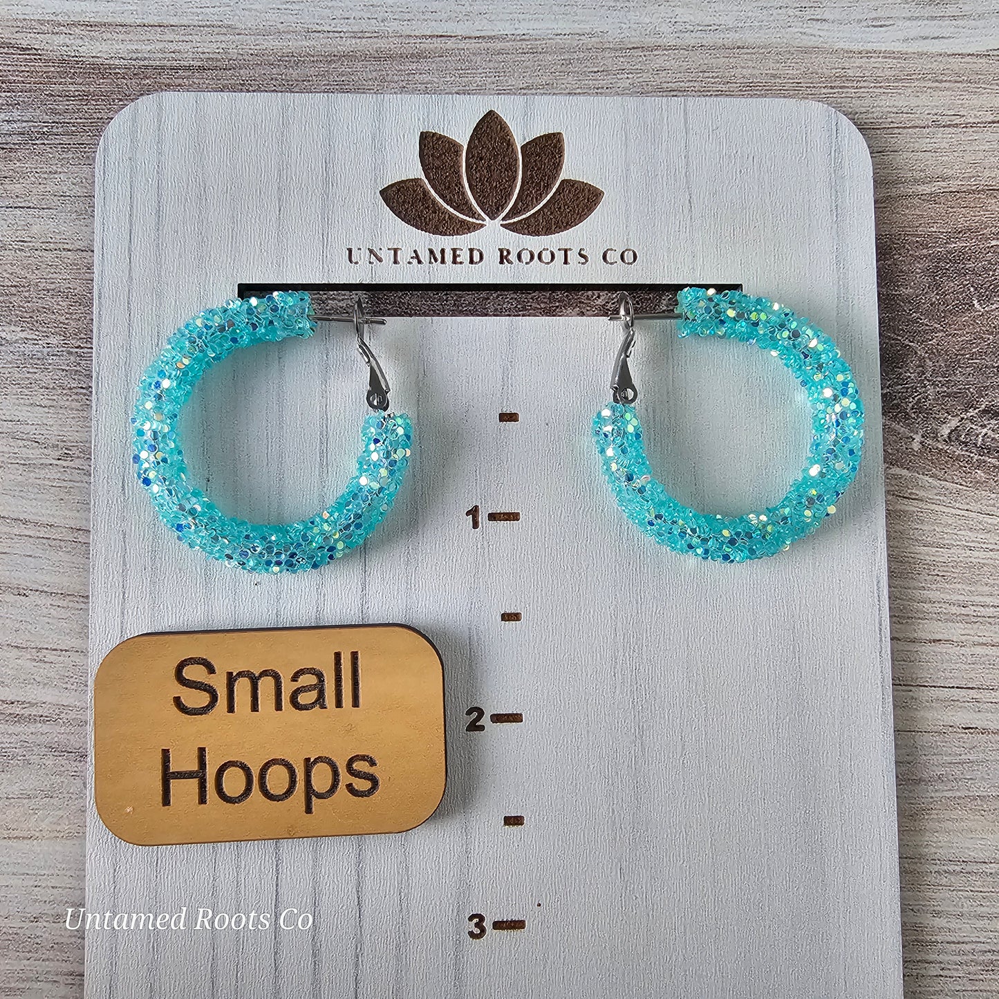 Jelly Blue Glitter Hoops