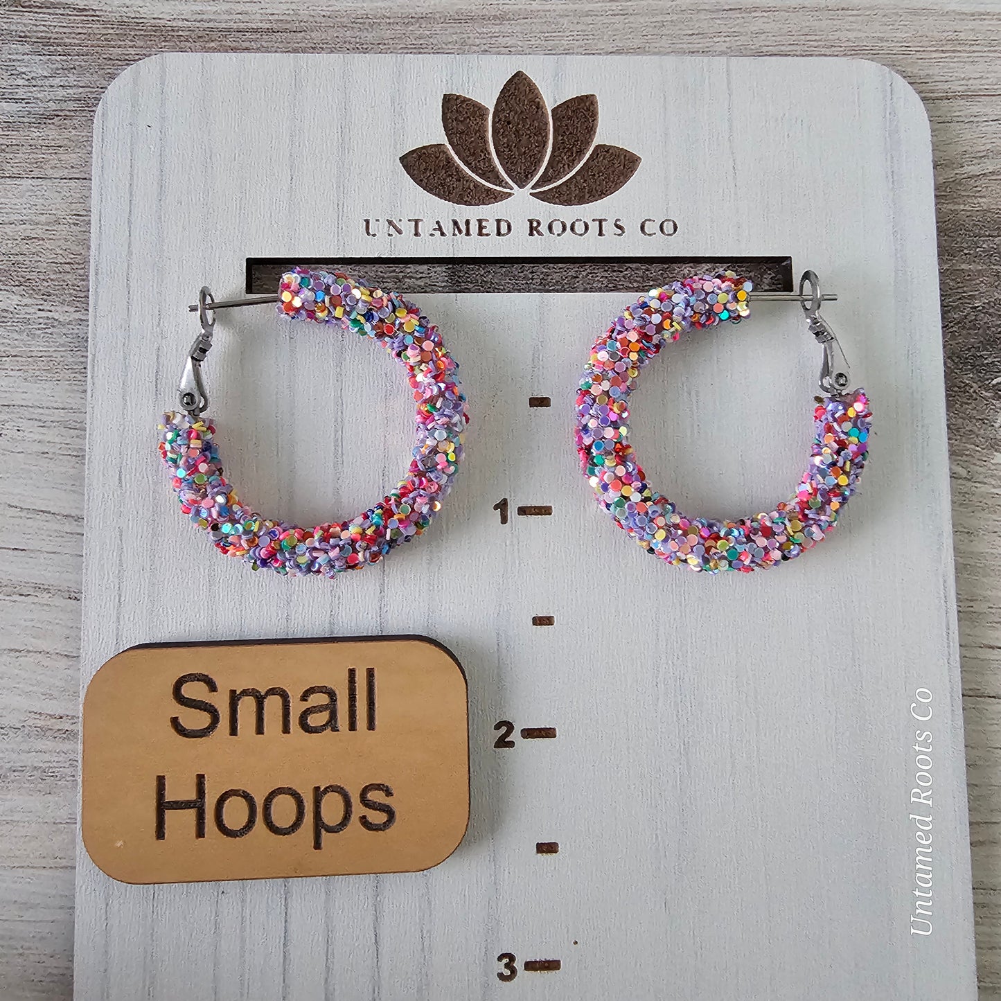 Celebration Confetti Glitter Hoops