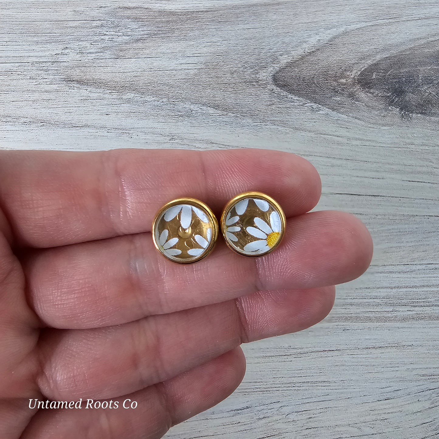 Daisy Print Stud Earrings